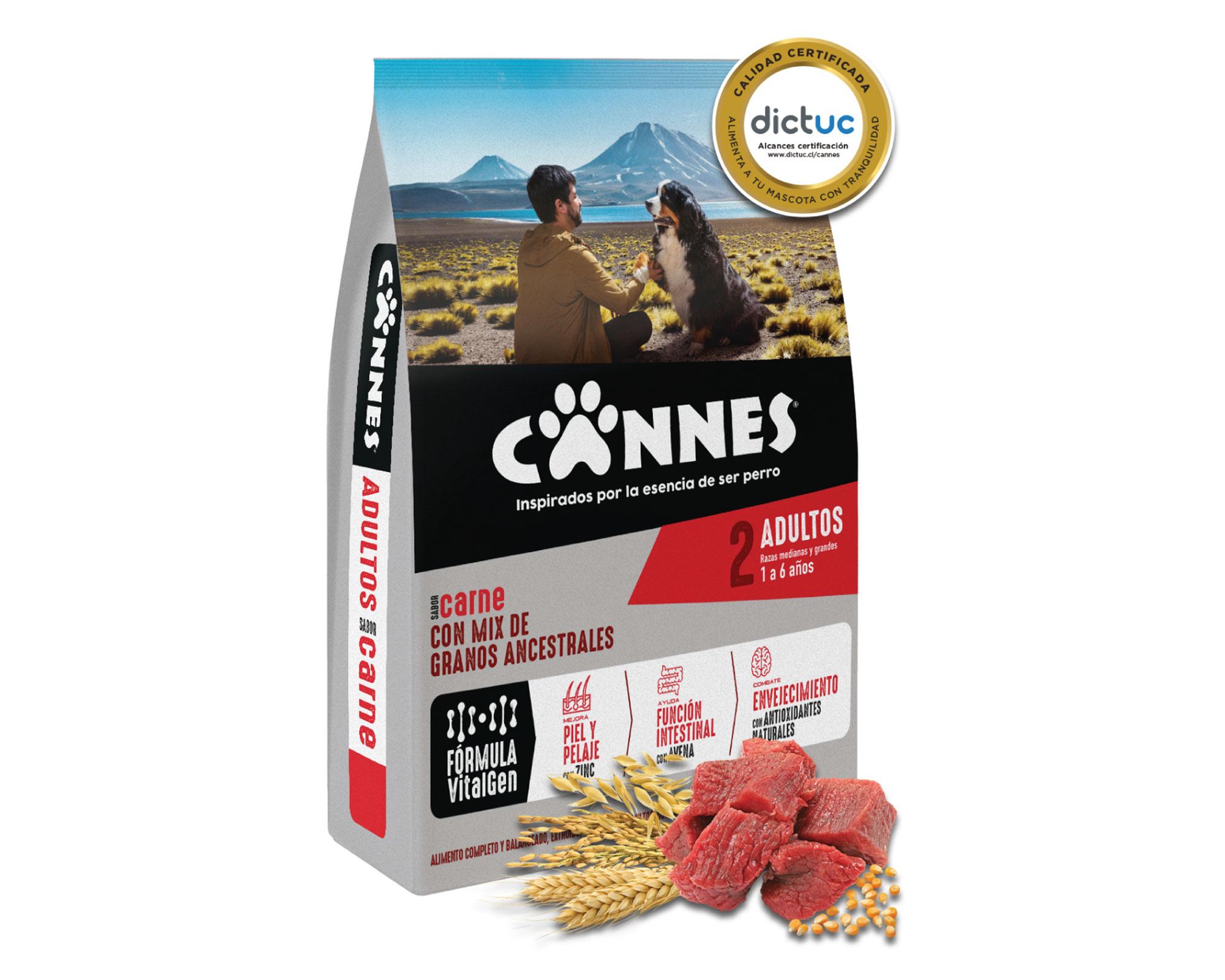 Alimento perro 18 kg Premium carne, pollo y cereales Cannes-0