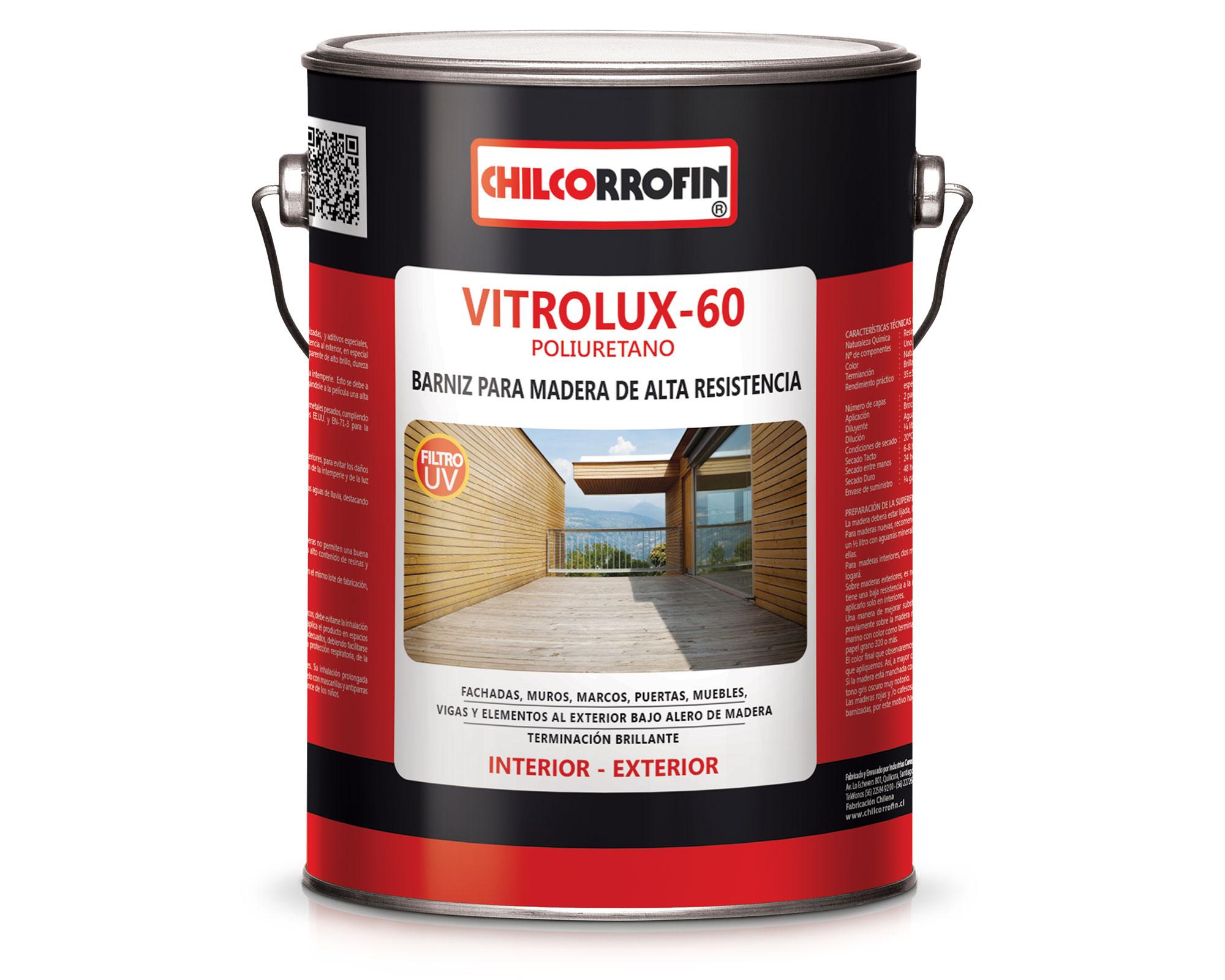 Barniz 1 galón Vitrolux-60 nogal brillante Chilcorrofin-0