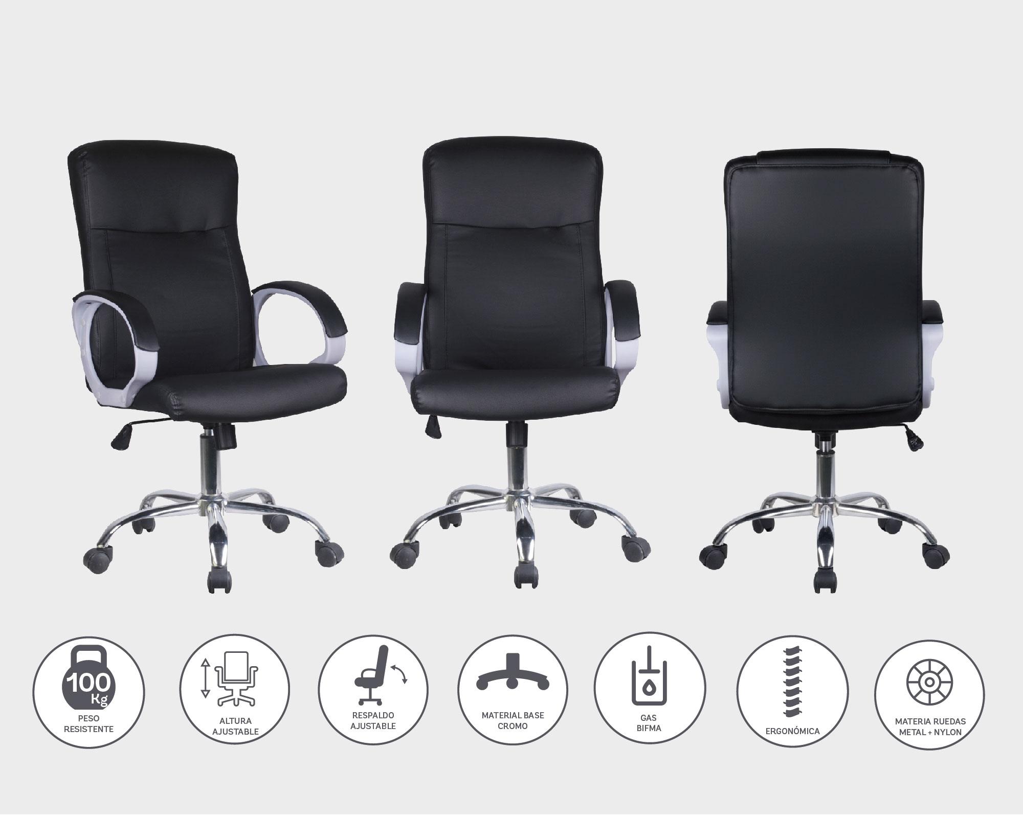 Silla escritorio ejecutiva 6310 negro-1