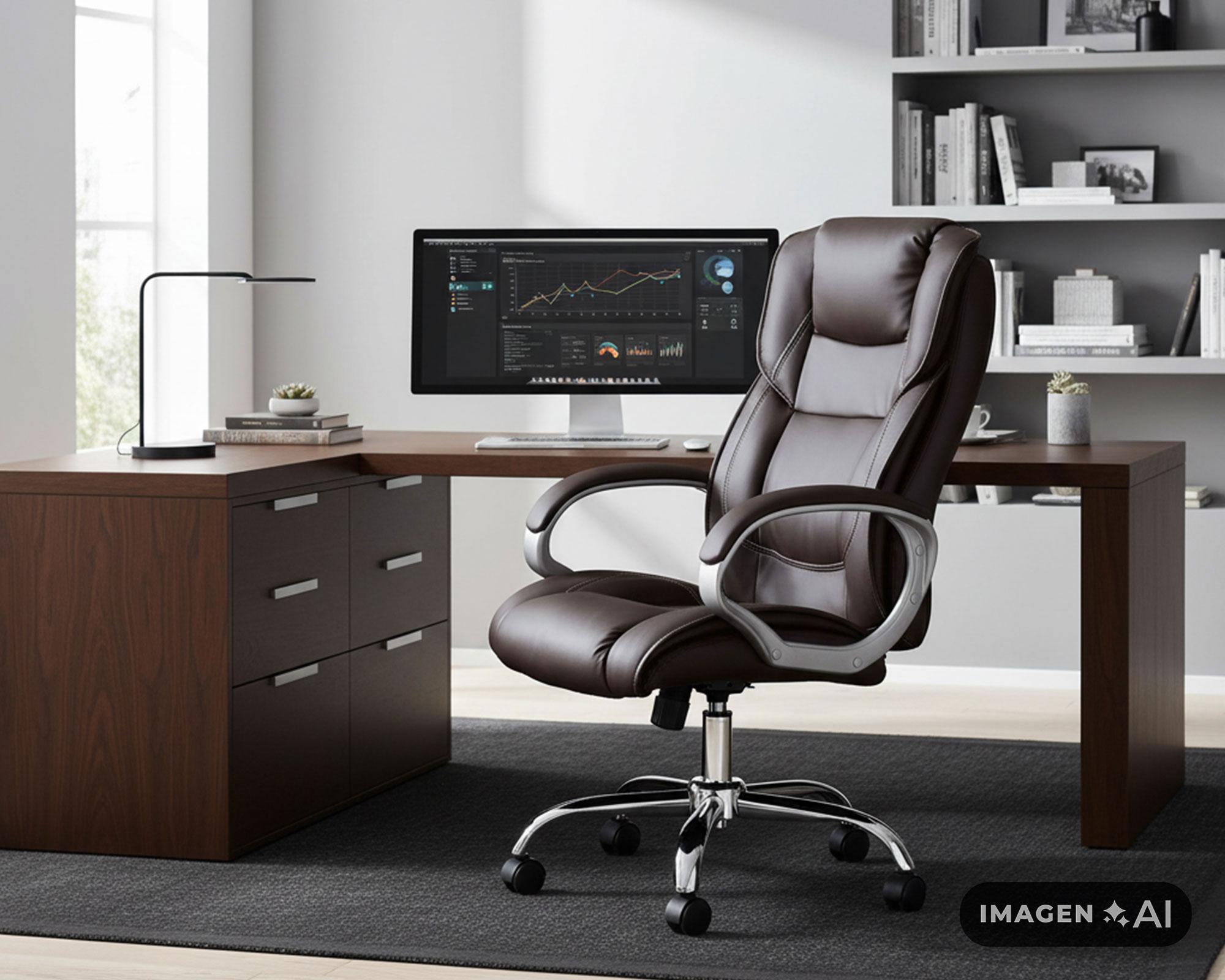 Silla de escritorio ejecutiva 6646 café M+Design-4