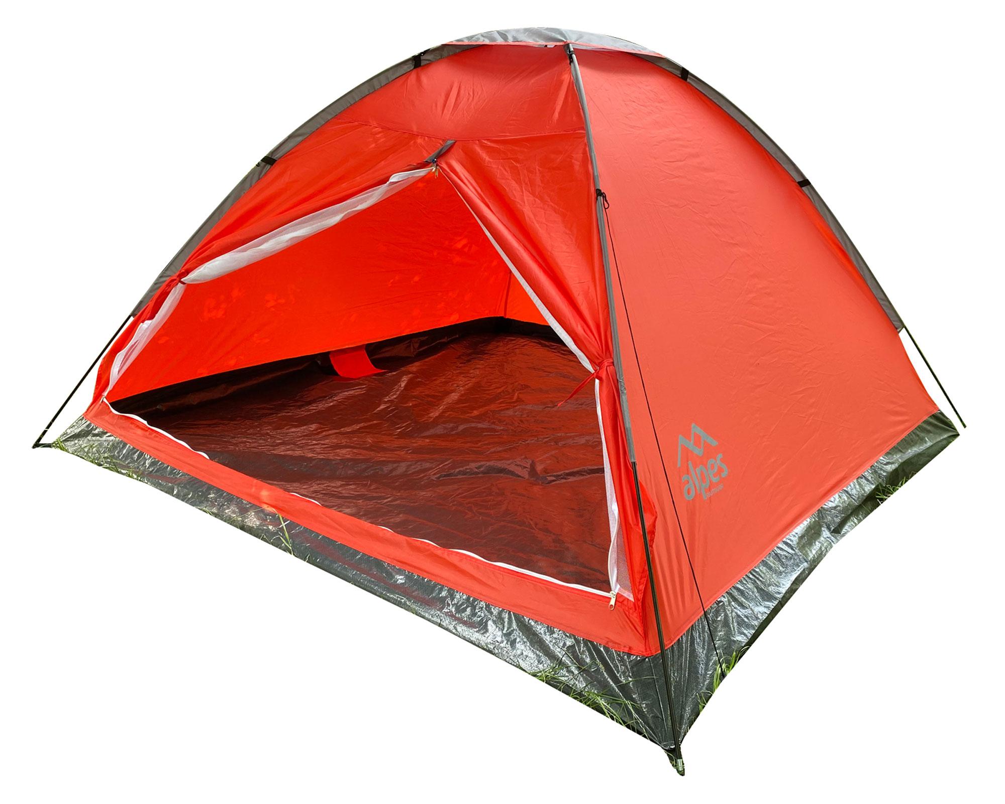 Carpa 4 personas Galápagos rojo Alpes-1
