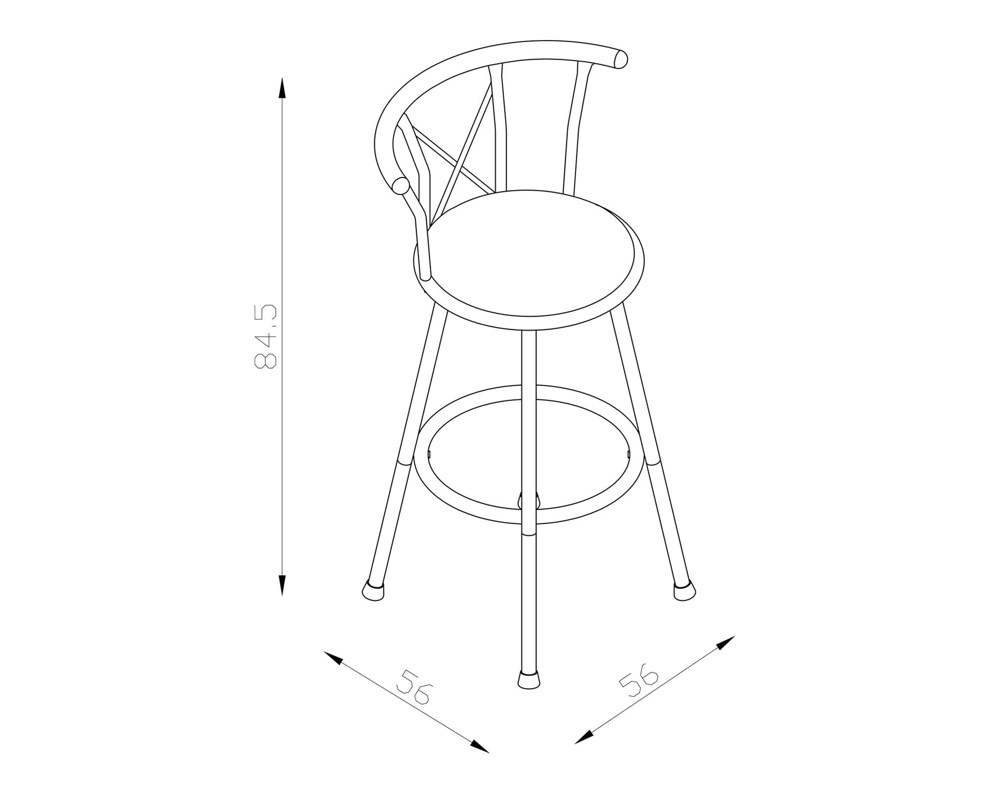 Silla bar Art metálico/beige M+Design-4