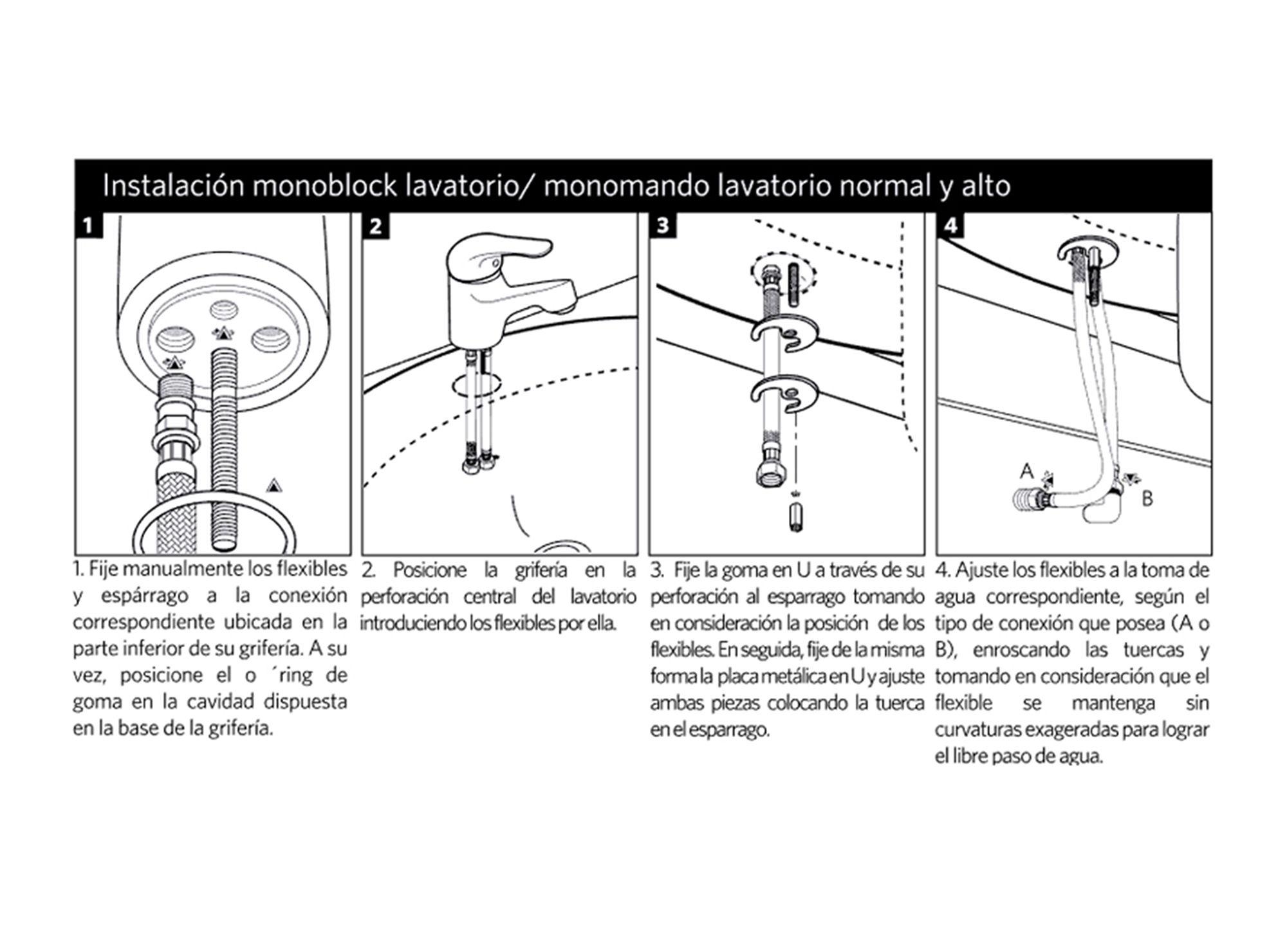 Monomando lavamanos Dessin Stretto-6