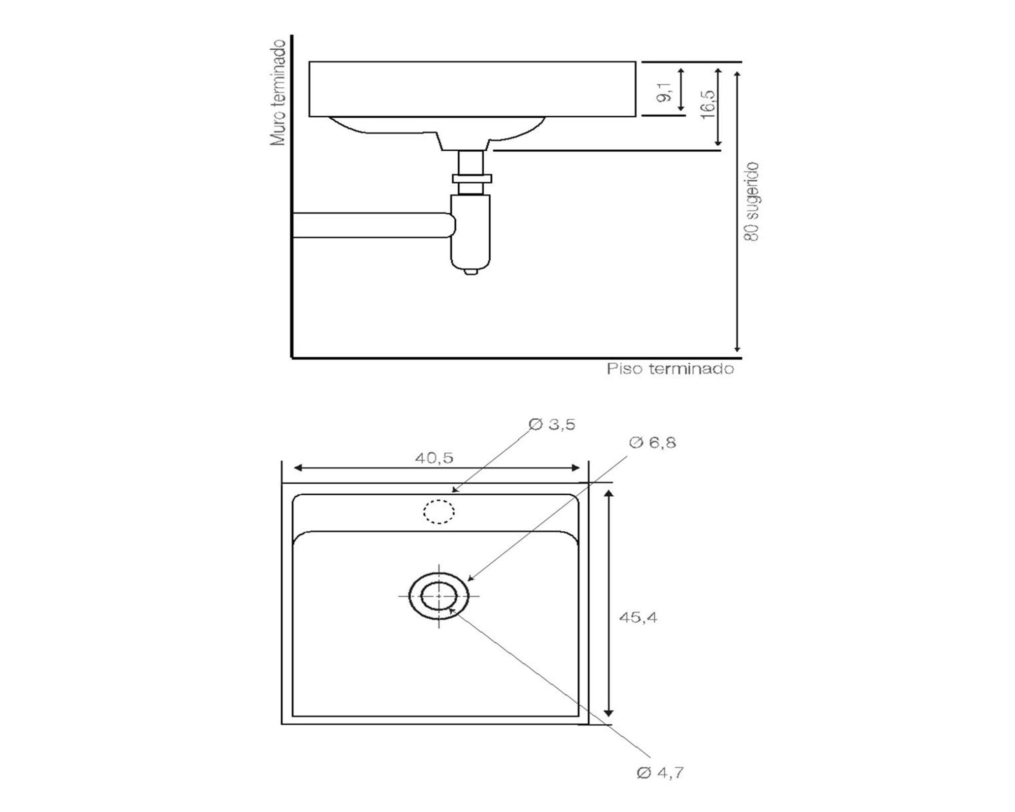 Lavamanos Reggio blanco 7.1 litros Briggs-1