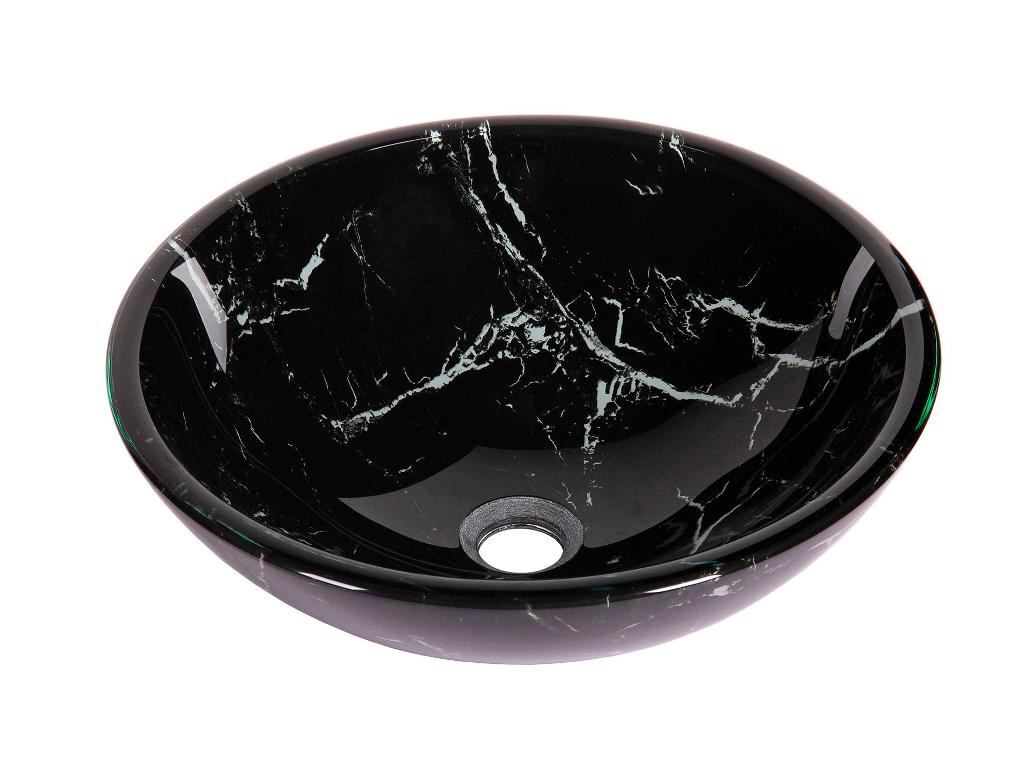 Lavamanos sobreponer 42 cm negro Vessanti-0