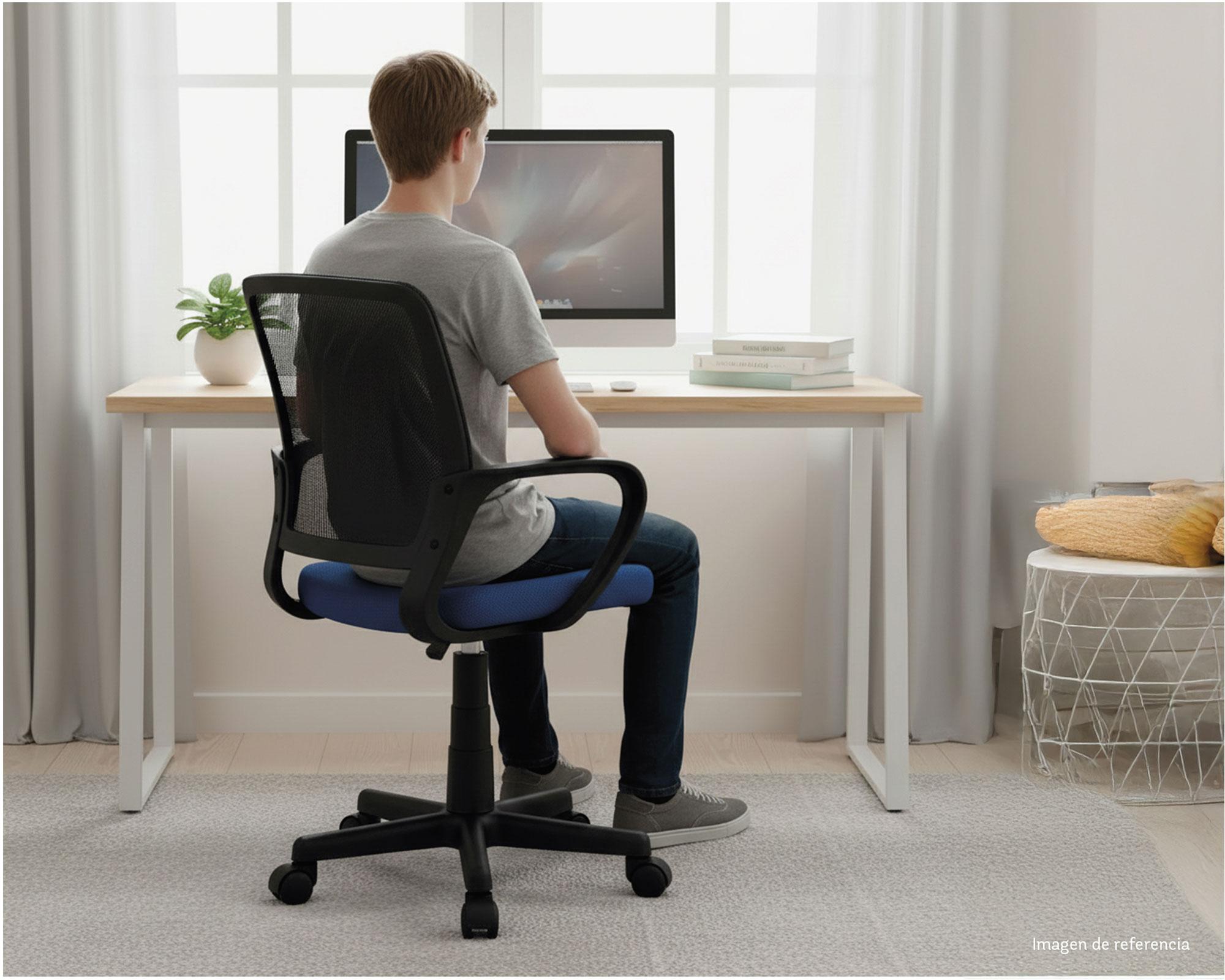 Silla de escritorio negro/azul M+Design-2