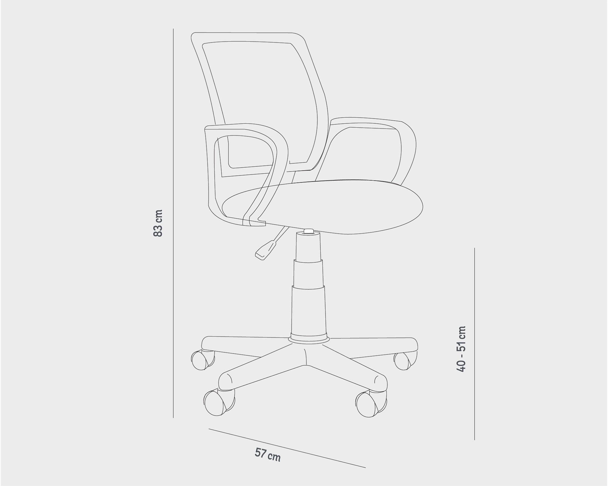 Silla de escritorio negro/azul M+Design-4