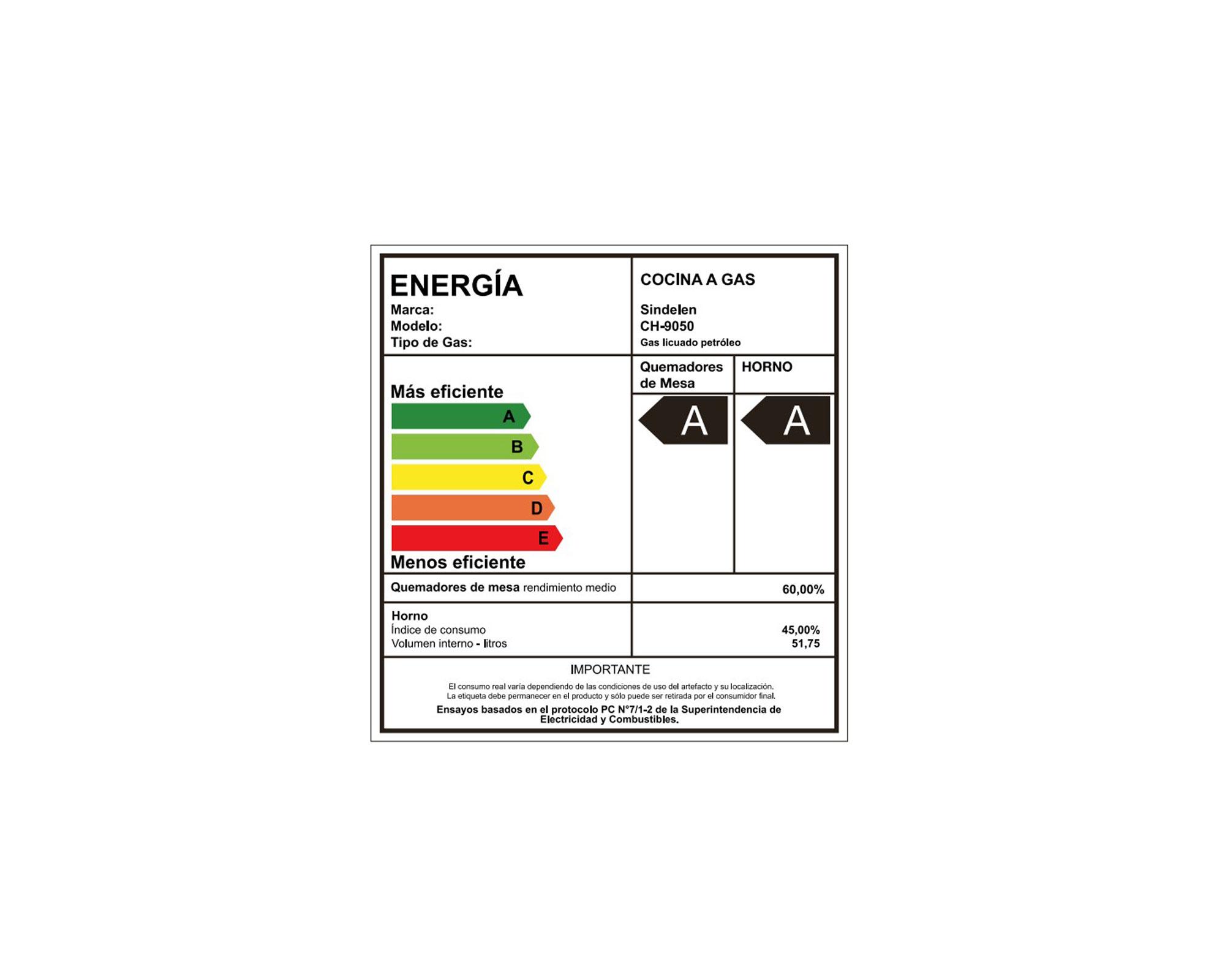 Cocina 4 quemadores CH-9050SI silver Sindelen-6
