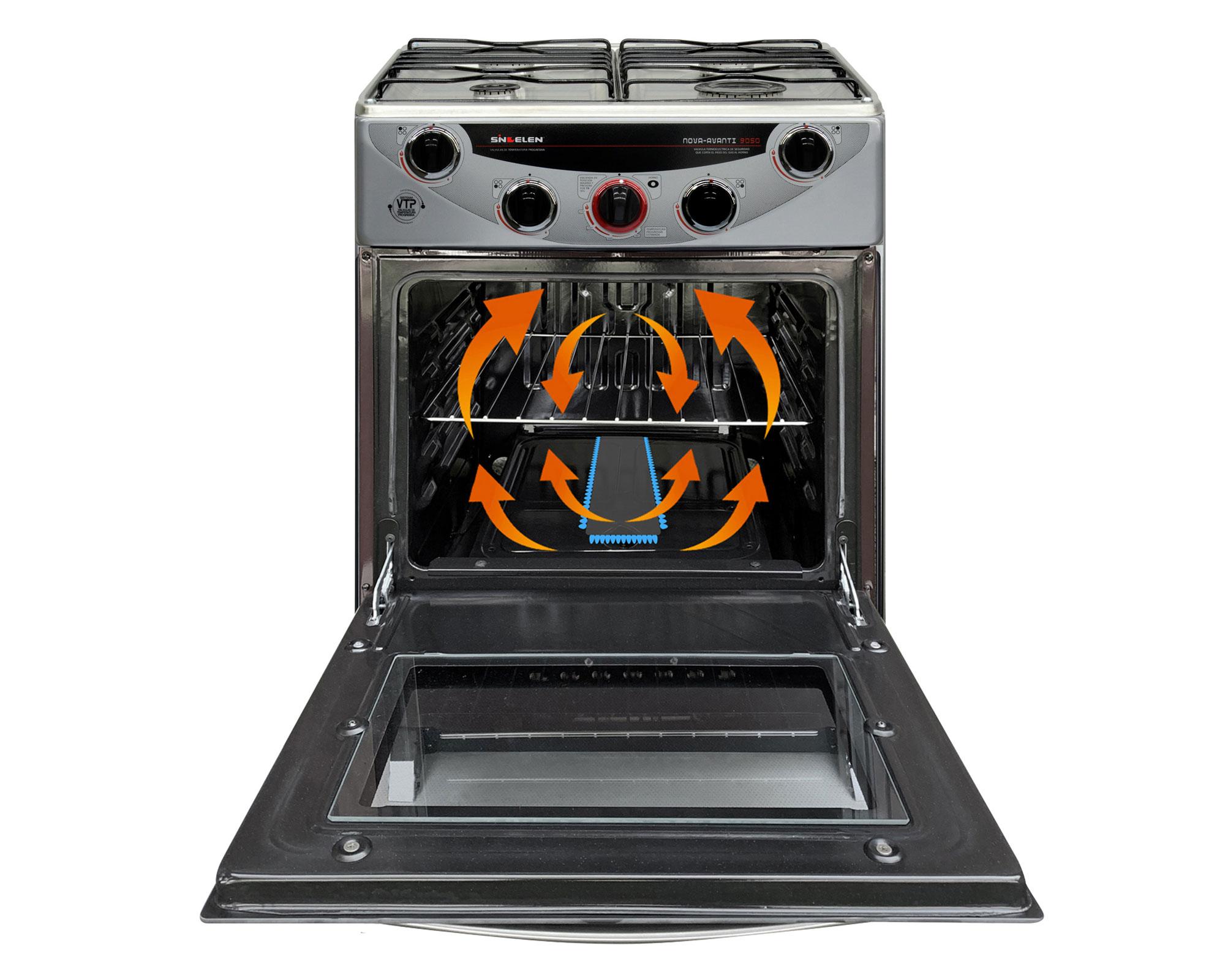 Cocina 4 quemadores CH-9050SI silver Sindelen-3