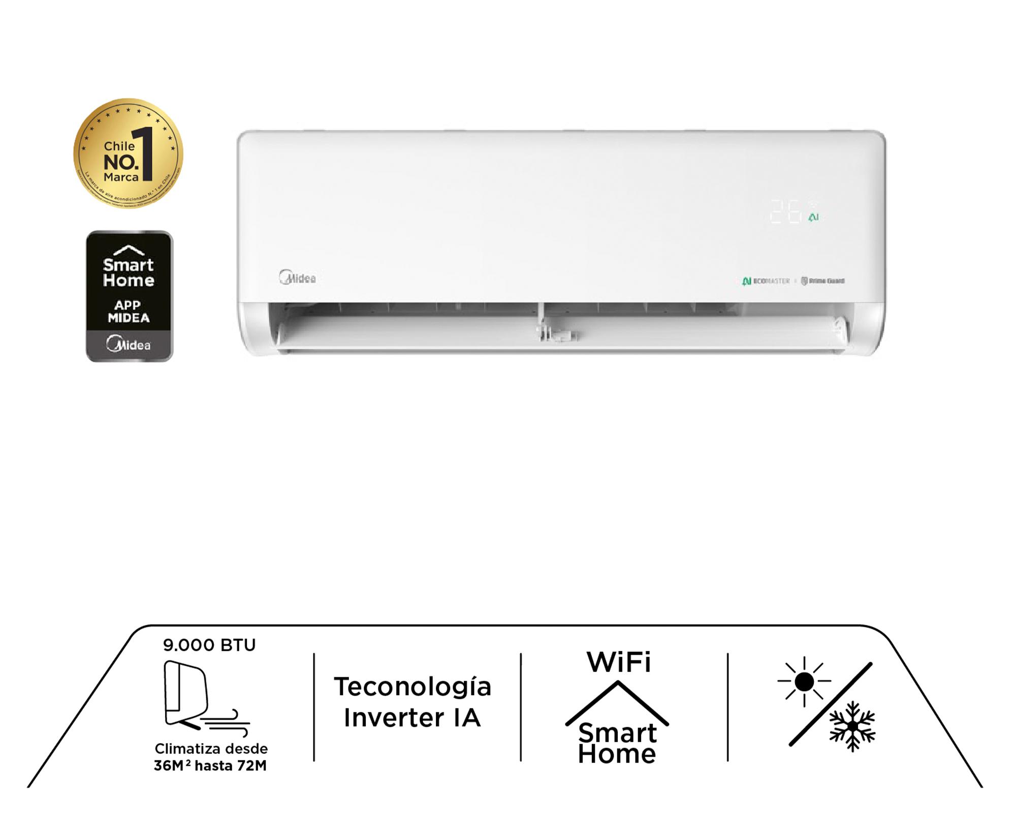 Aire acondicionado split Ecomaster frío calor 9.000 BTU/h WiFi Inverter IA-1