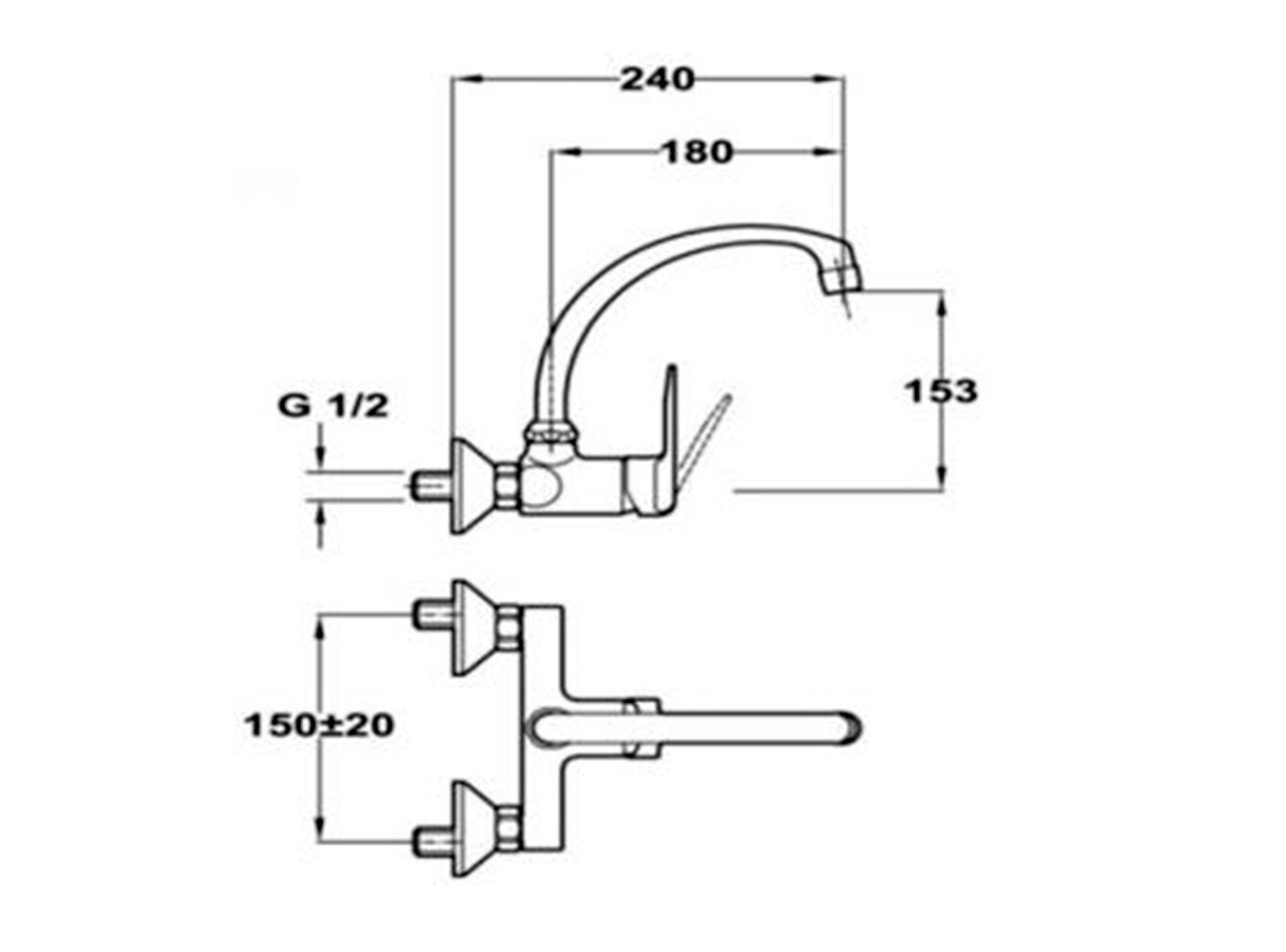 Monomando Inca mural lavaplatos Teka-3