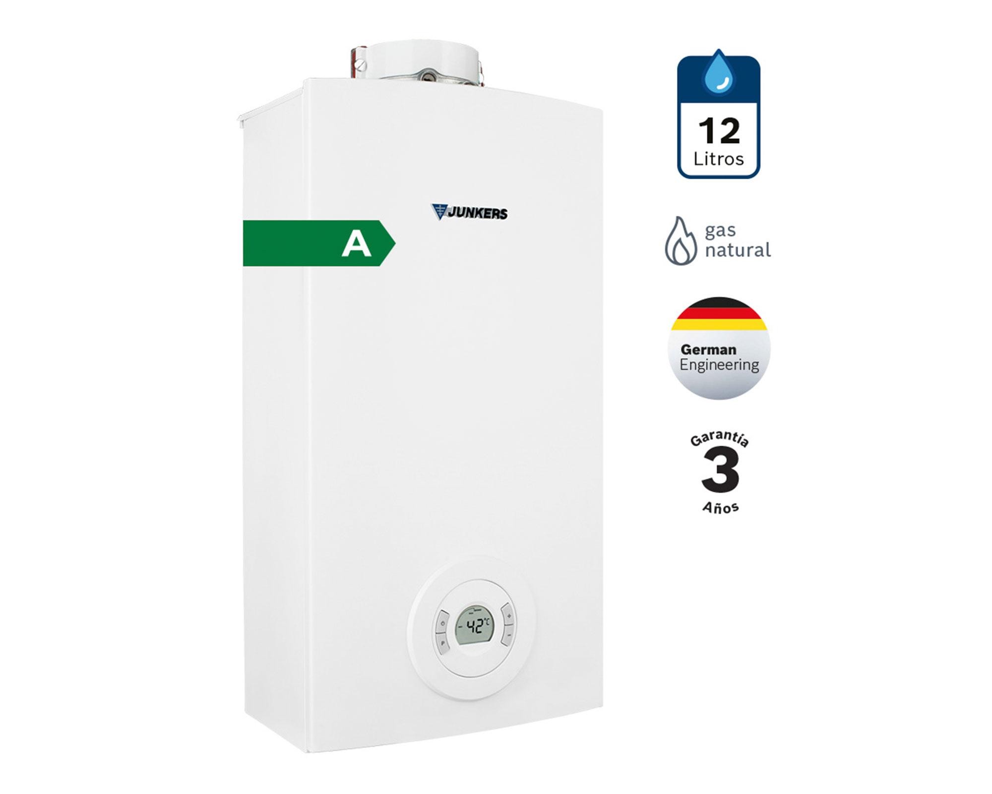 Calefont ionizado tiro forzado 12 lt gas natural WTD12 Junkers-3