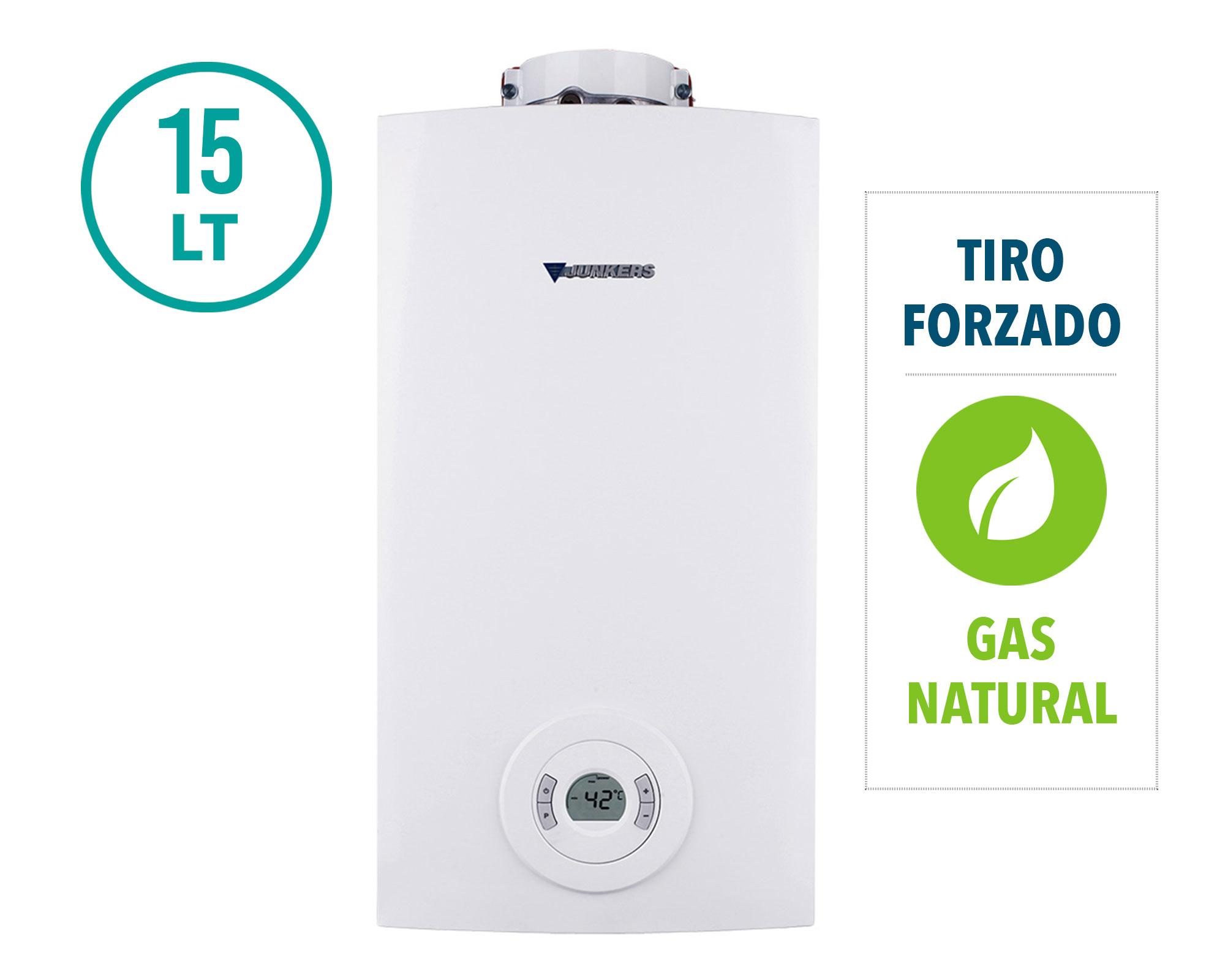 Calefont ionizado tiro forzado 15 lt gas natural WTD15 Junkers-4