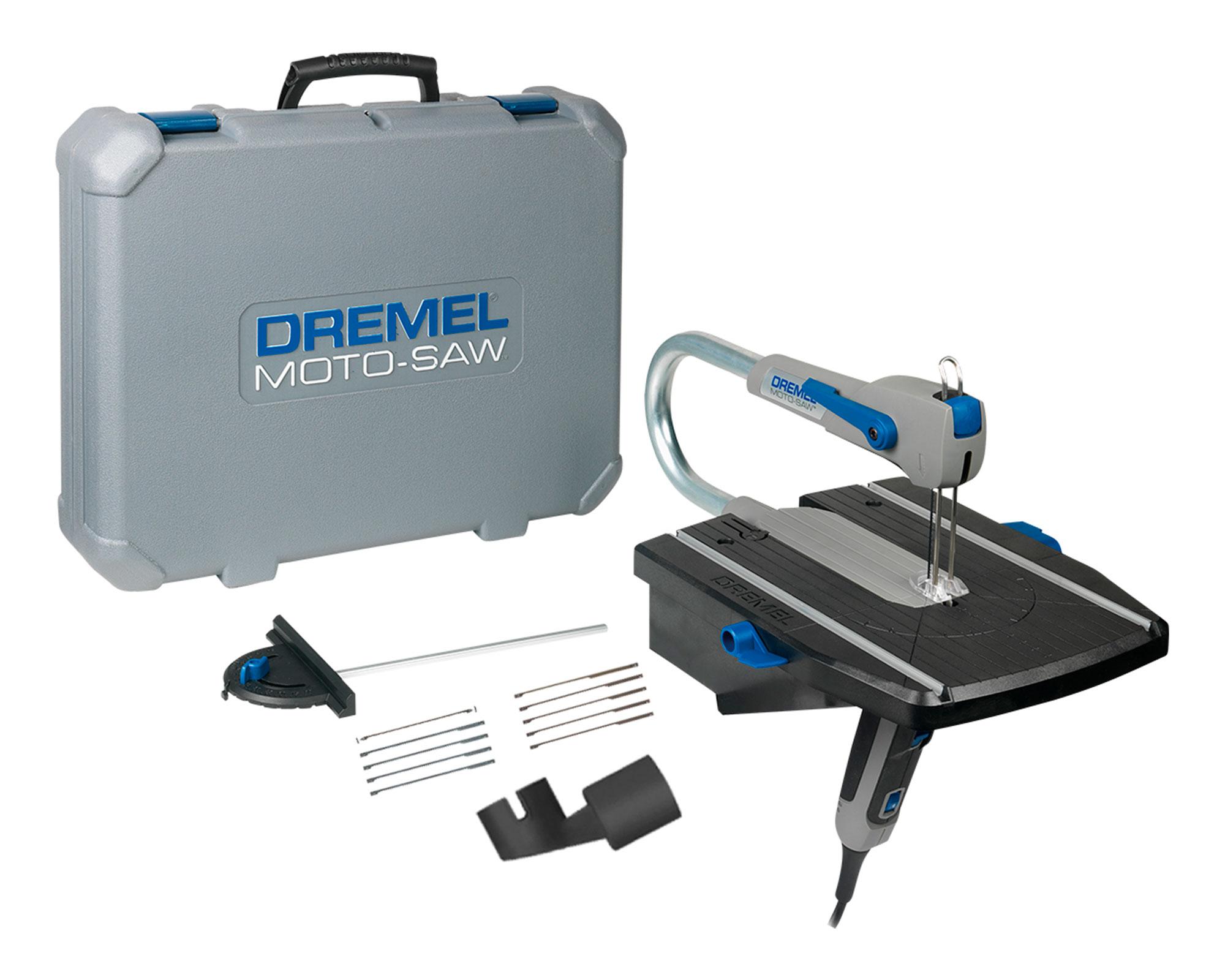 Sierra caladora de banco 70W Moto-Saw + 10 accesorios Dremel-0