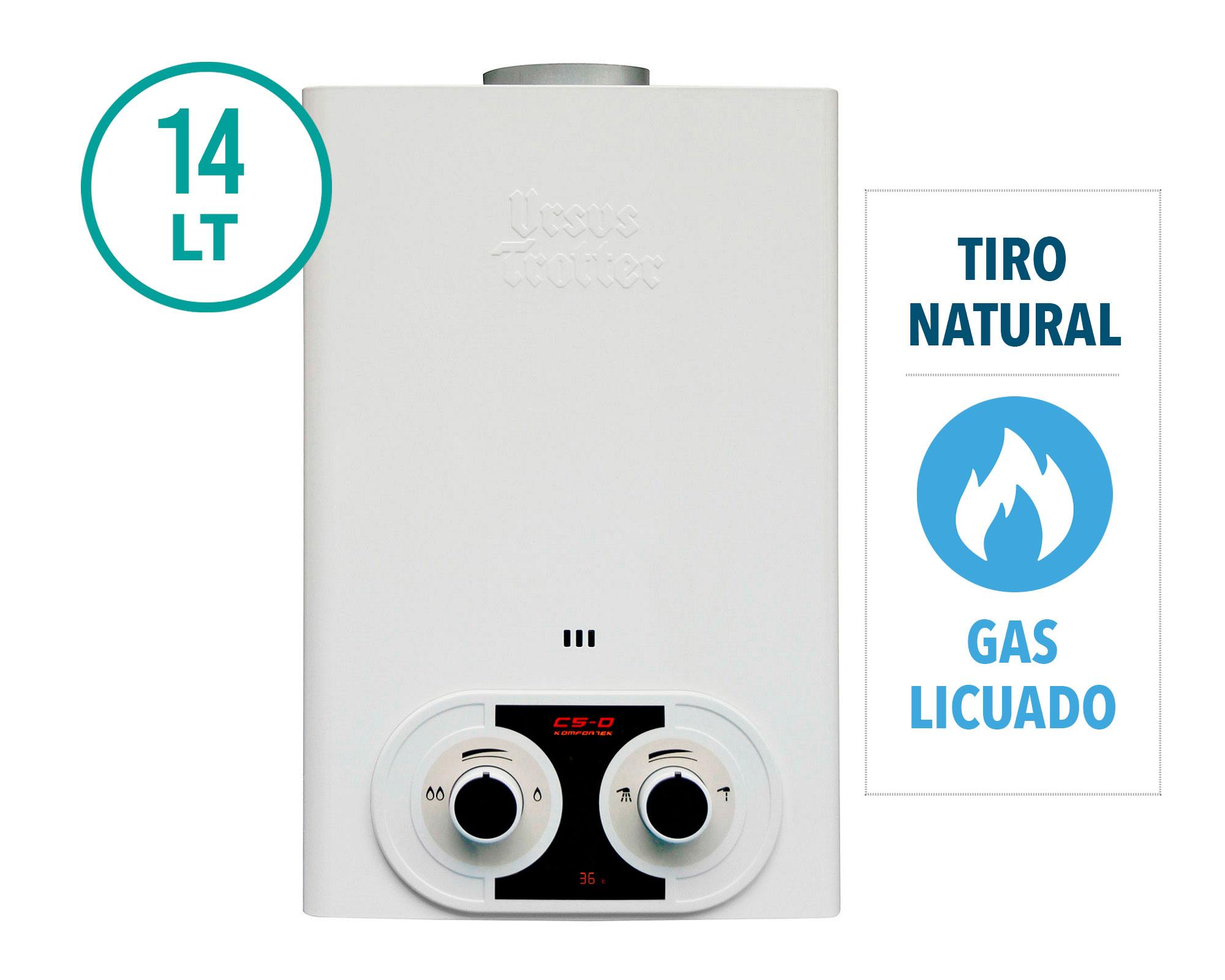 Calefont tiro natural 14 lt gas licuado C14D Ursus Trotter-1
