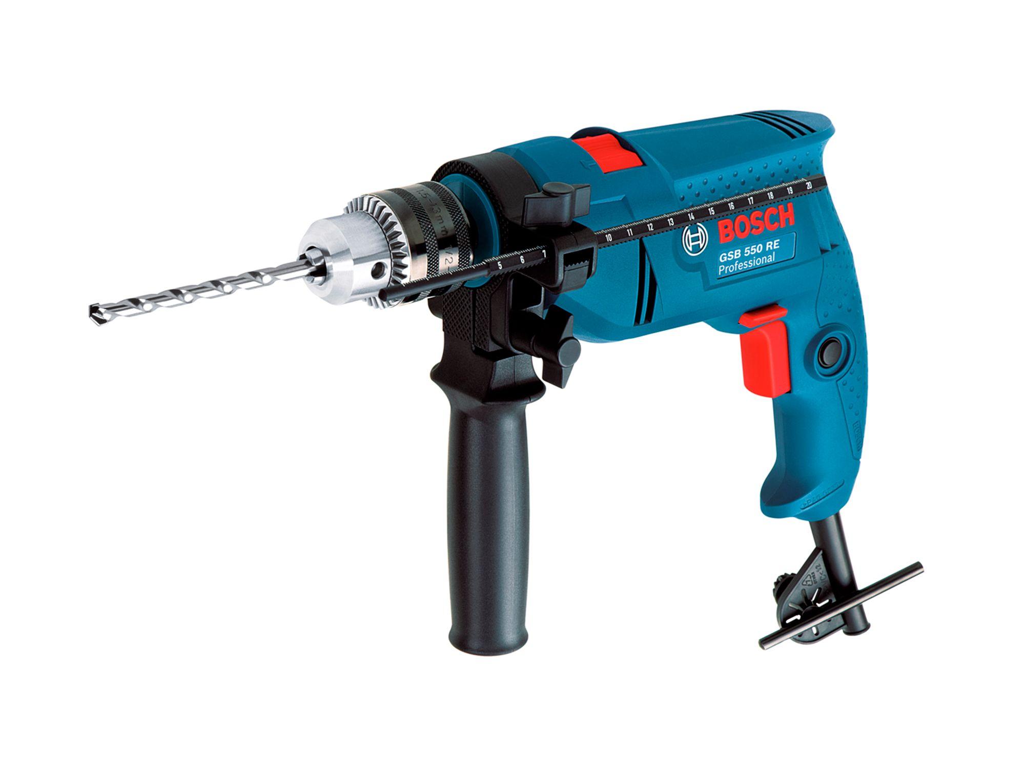 Taladro percutor 550W 13mm GSB 550 RE Bosch-0