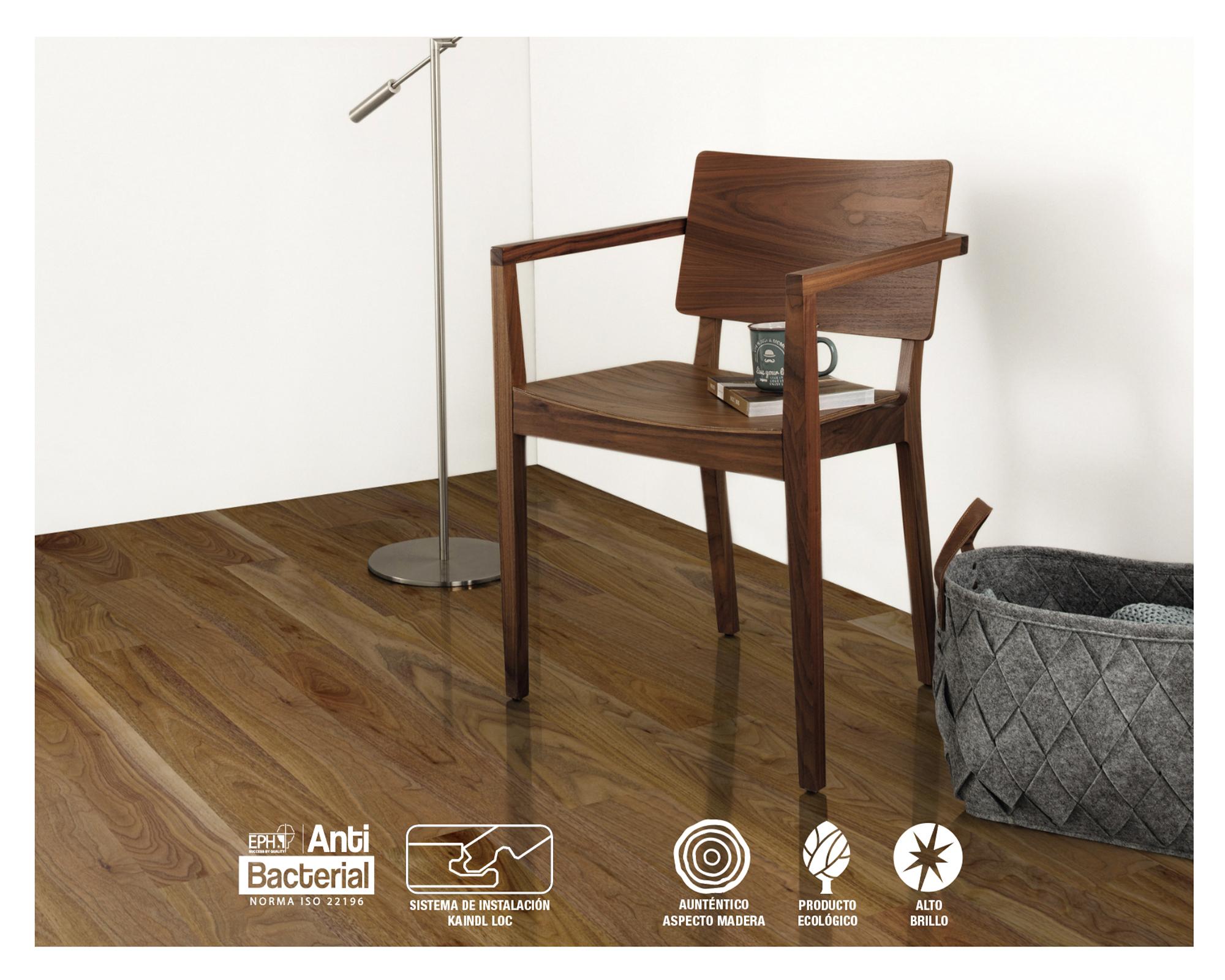 Piso flotante Easy Touch noce viva brillante 8 mm 2.2 m2-3