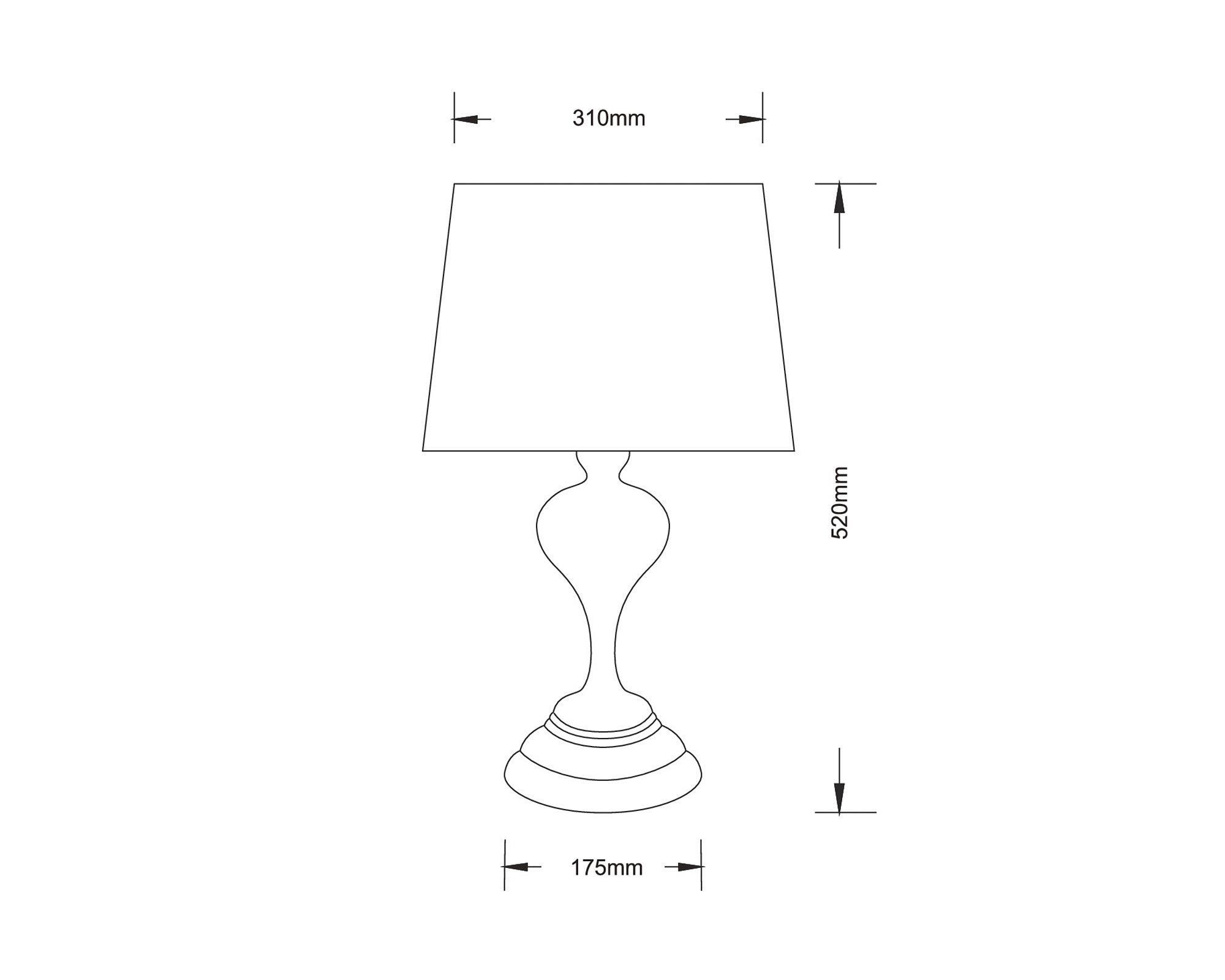 Lámpara sobremesa 1L 60W E27 Mallorca cobre Abitare-3