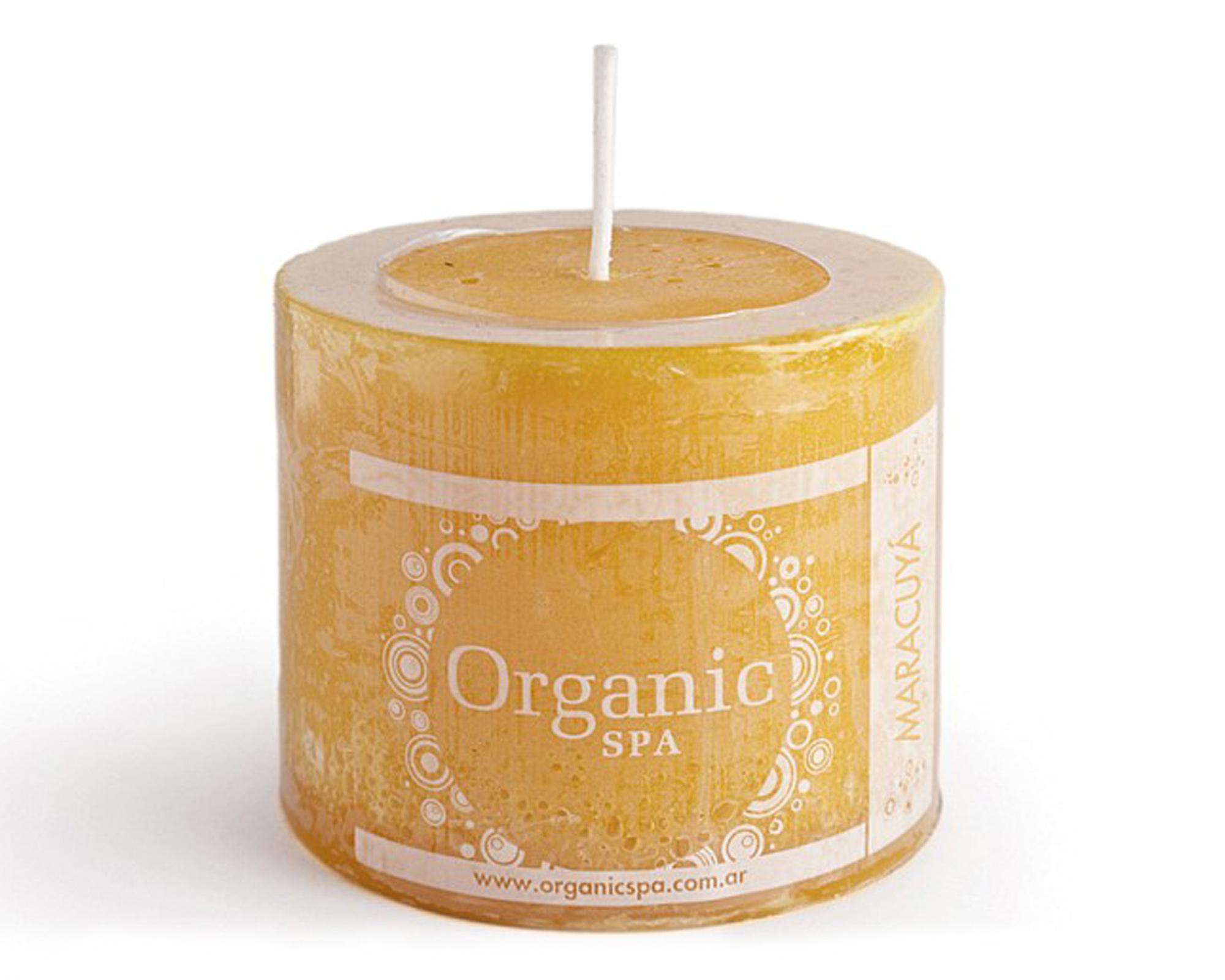 Vela aromática 6x6 cm maracuyá Organic Spa.-0