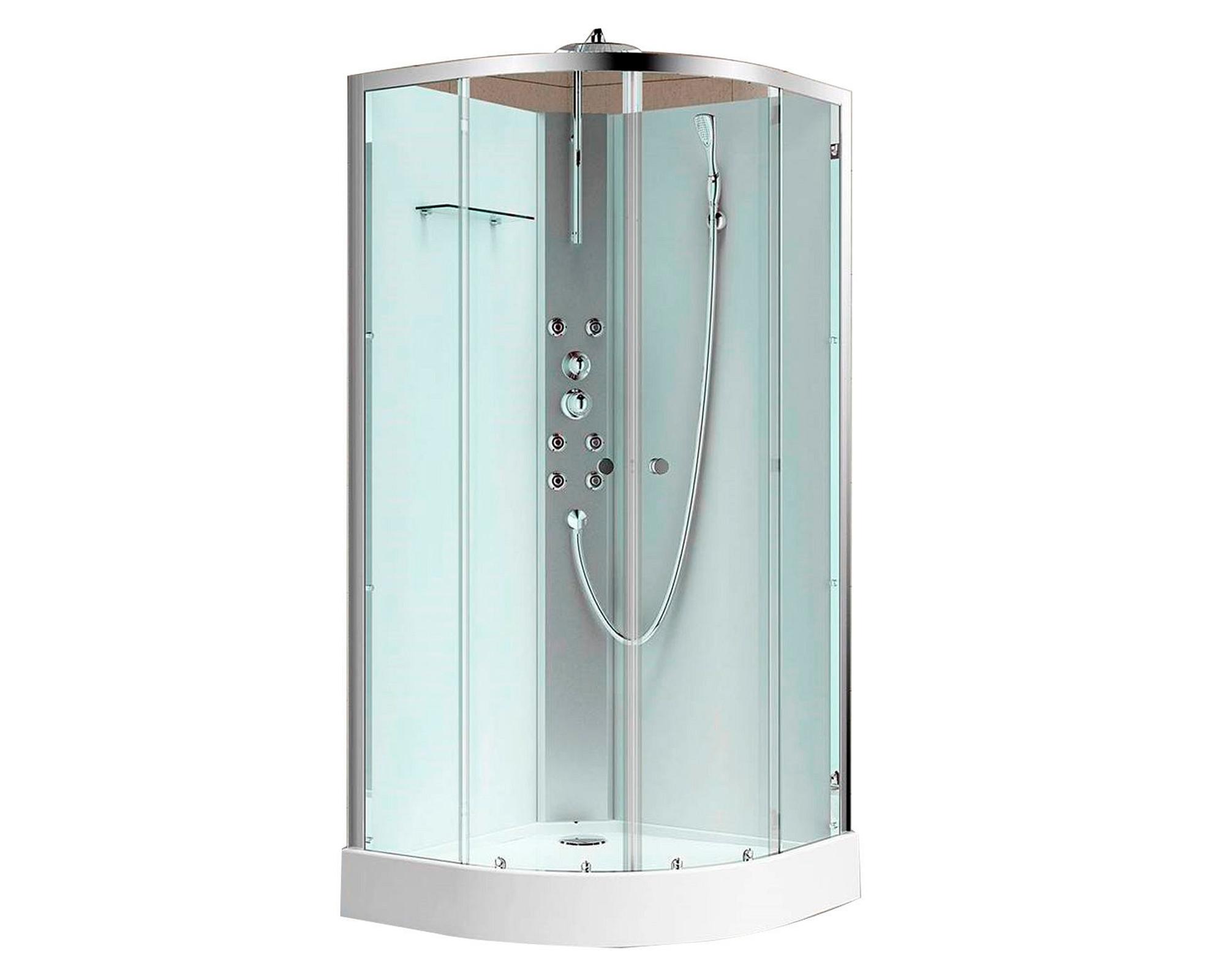 Cabina ducha 90x90 cm 6 jets blanco Vessanti-0