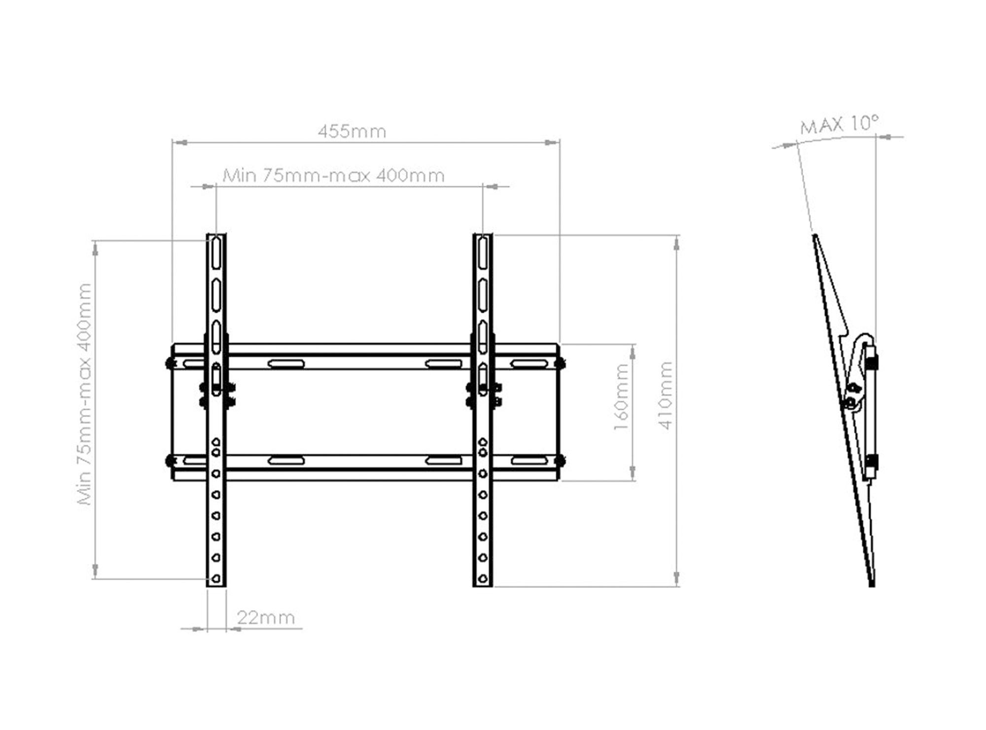 Soporte TV 32-55'' SBRP415 negro Brasforma-3