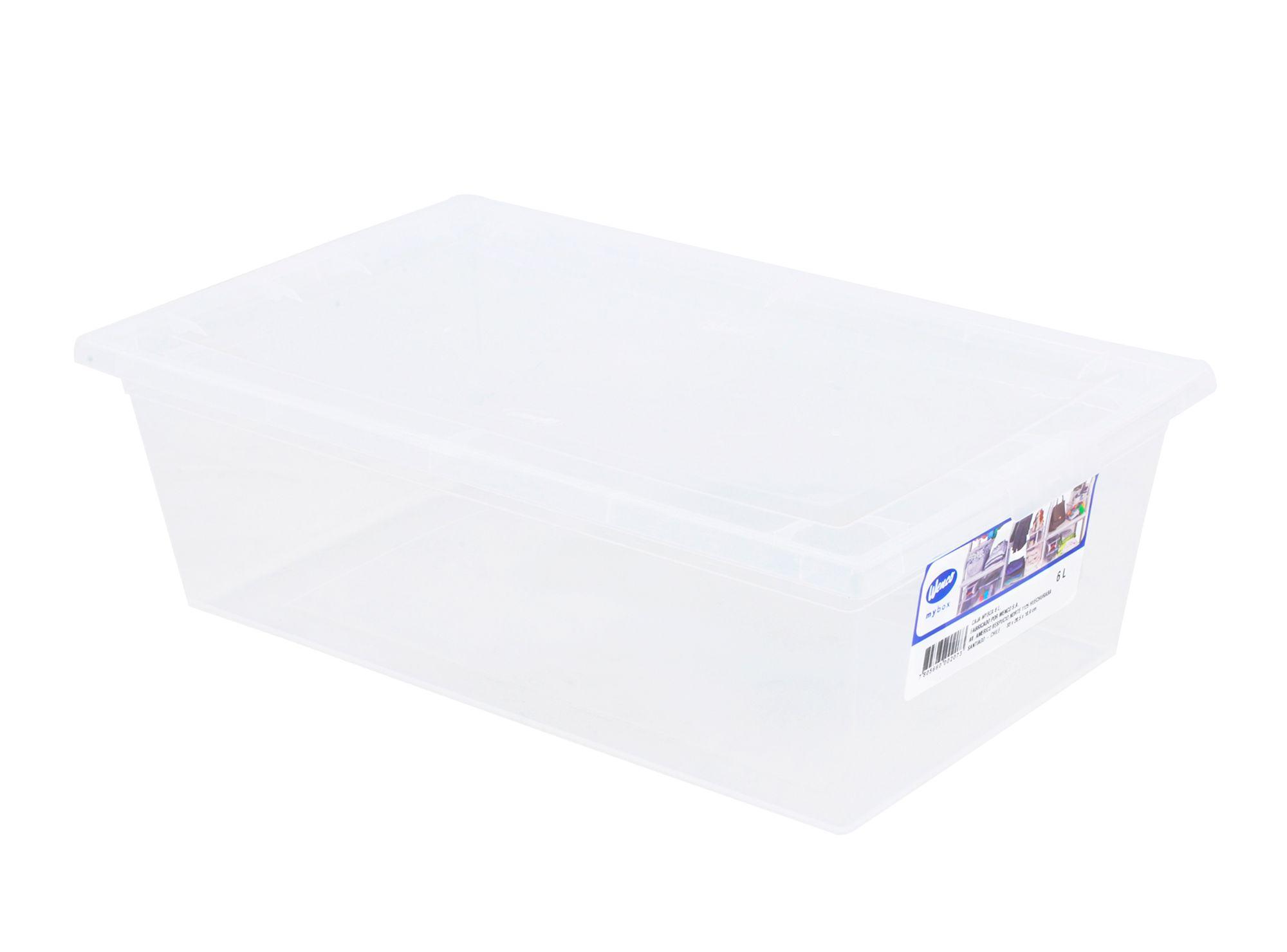 Caja organizadora 6 litros Mybox transparente Wenco-0