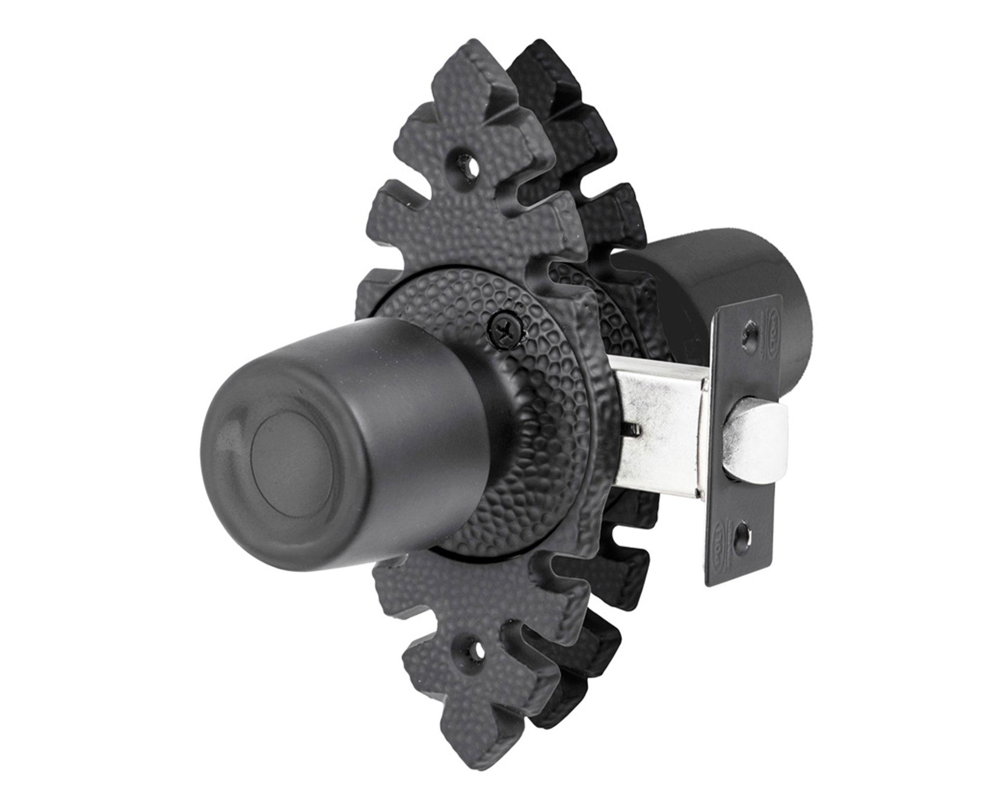 Cerradura tubular pomo libre paso negra Urbano Rústica Poli-0