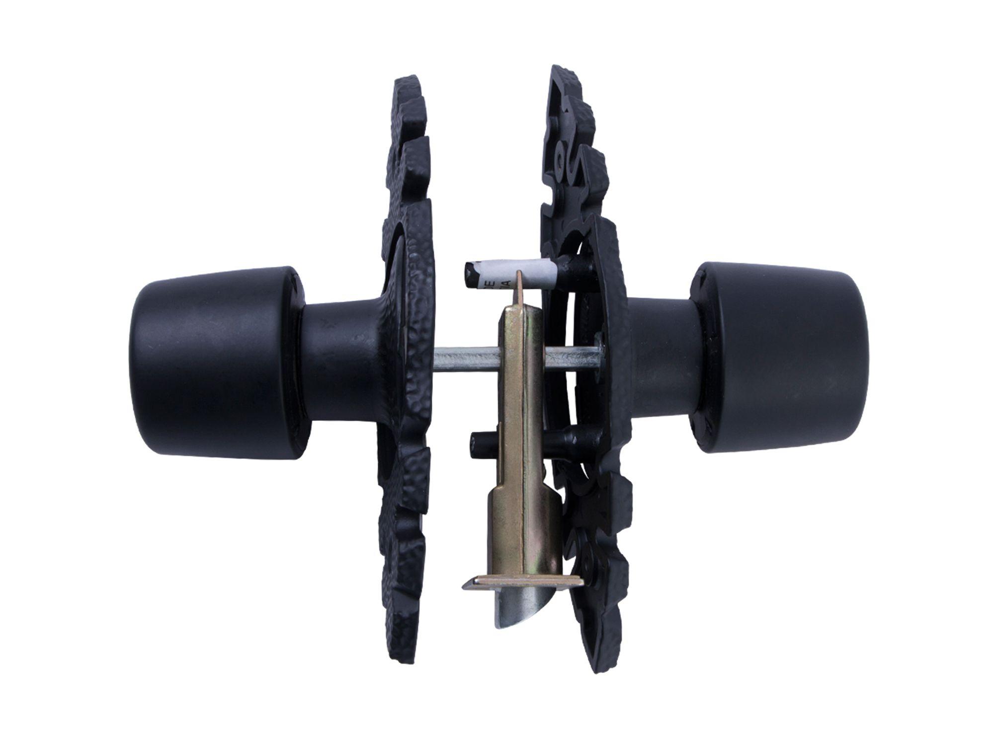 Cerradura tubular pomo libre paso negra Urbano Rústica Poli-3