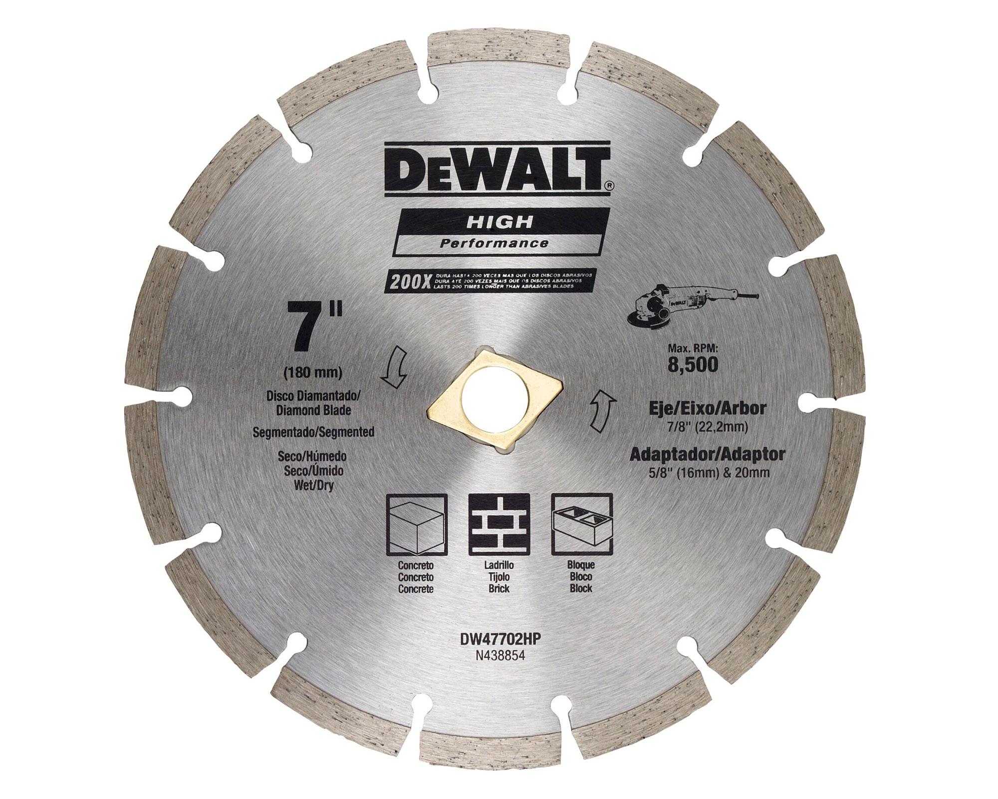 Disco diamantado segmentado 7'' DW47702HP-0