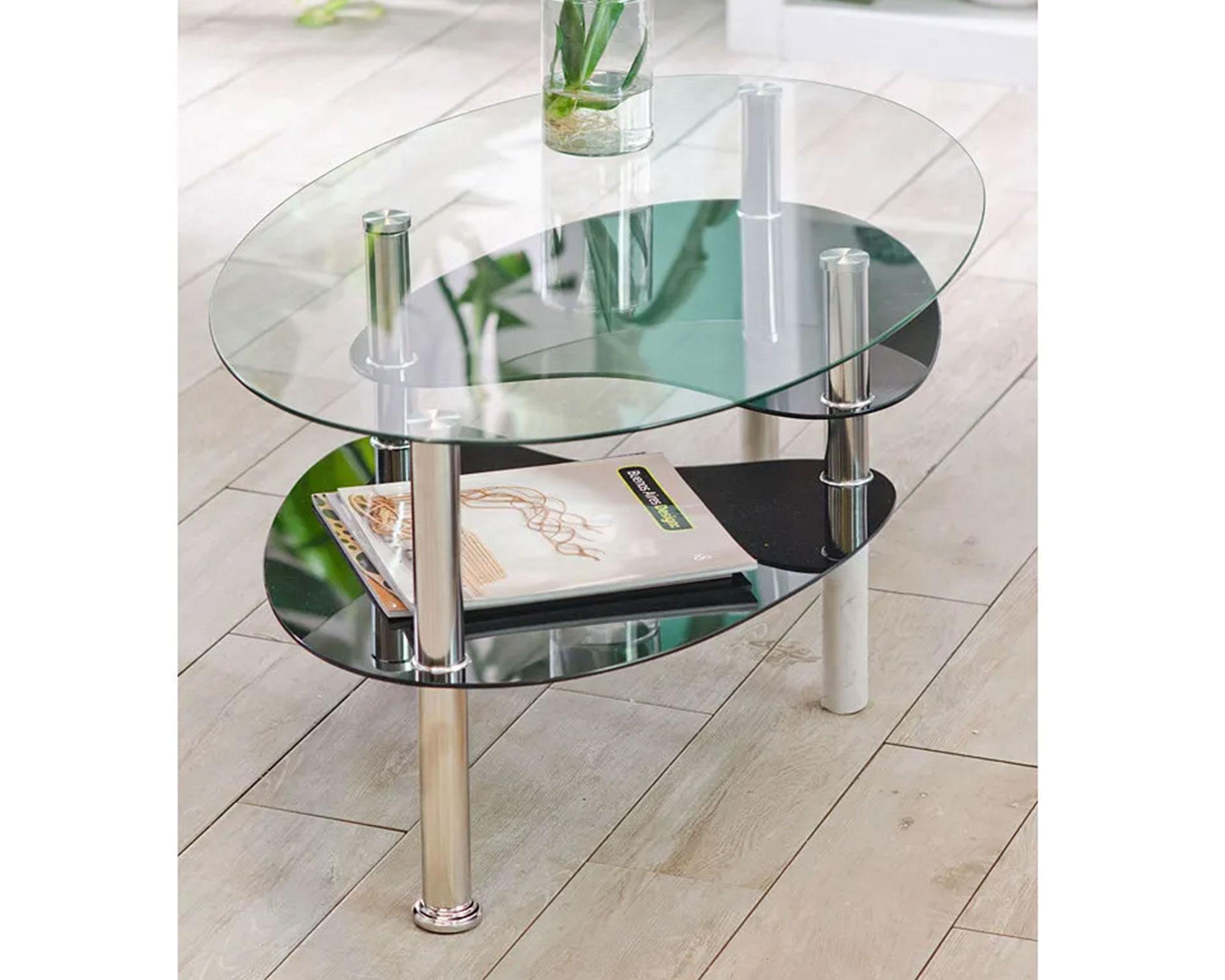 Mesa de centro Elipse clear/negro M+Design-3