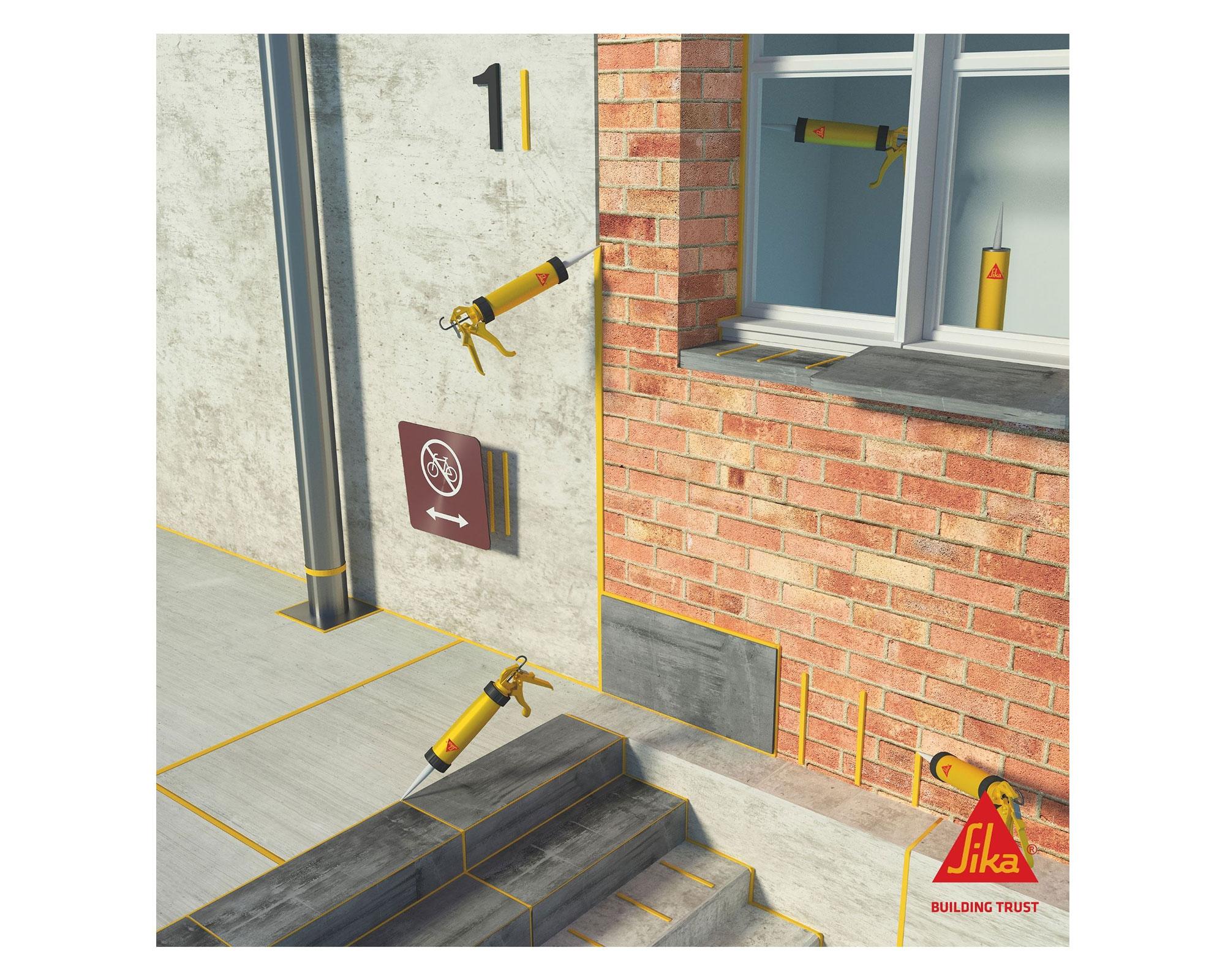 Sellador adhesivo 300 ml Sikaflex 11FC blanco Sika-2