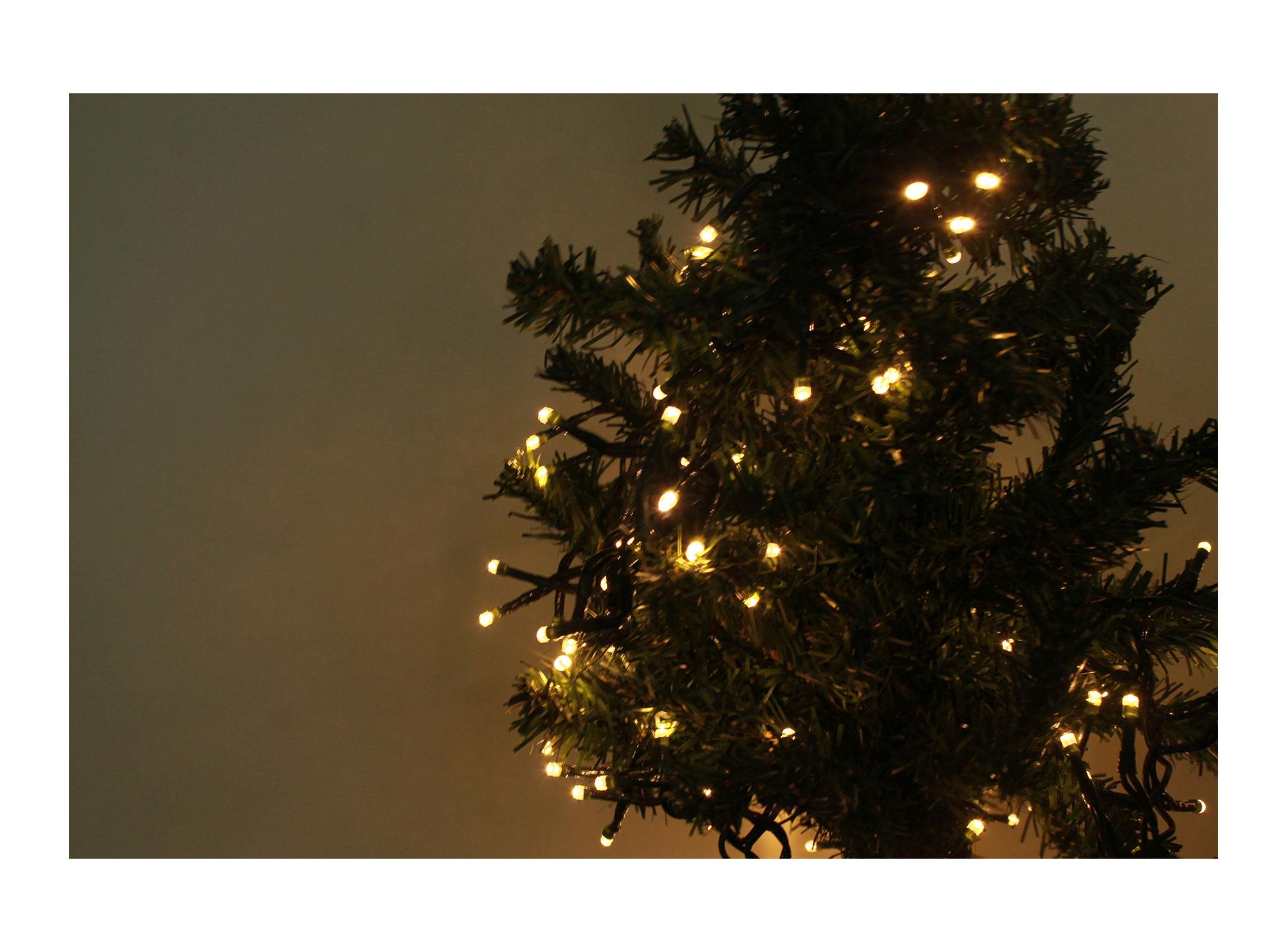 300 Luces de navidad LED espiral blanco cálido-4