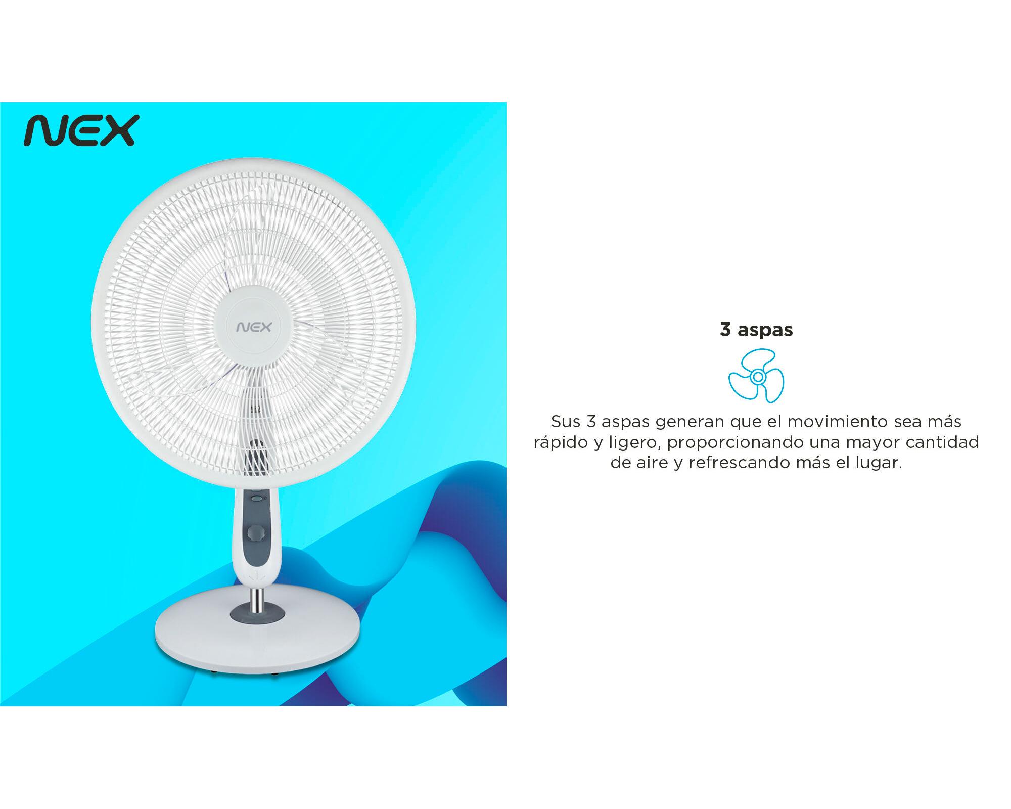 Ventilador 18'' blanco 3 en 1 Nex-5