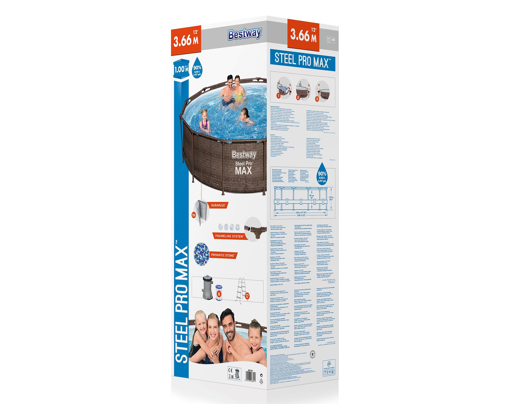 Piscina estructural 9150 litros 366x366x100 cm Bestway-5