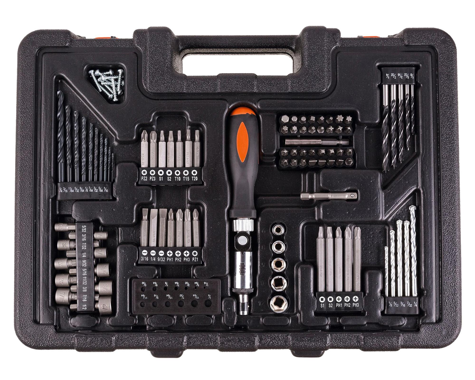 Taladro inalámbrico 12V CD121K100-B2C + Accesorios naranjo-4