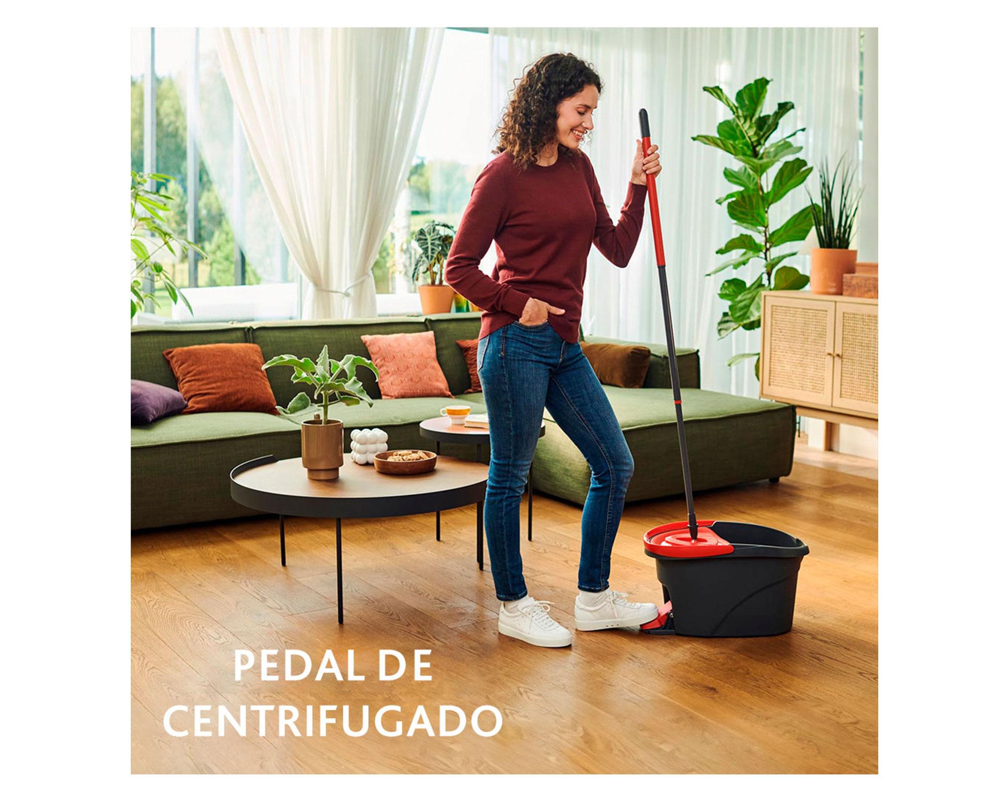 Mopa giratoria + balde con pedal 7 lt Easy Wring and Clean-2