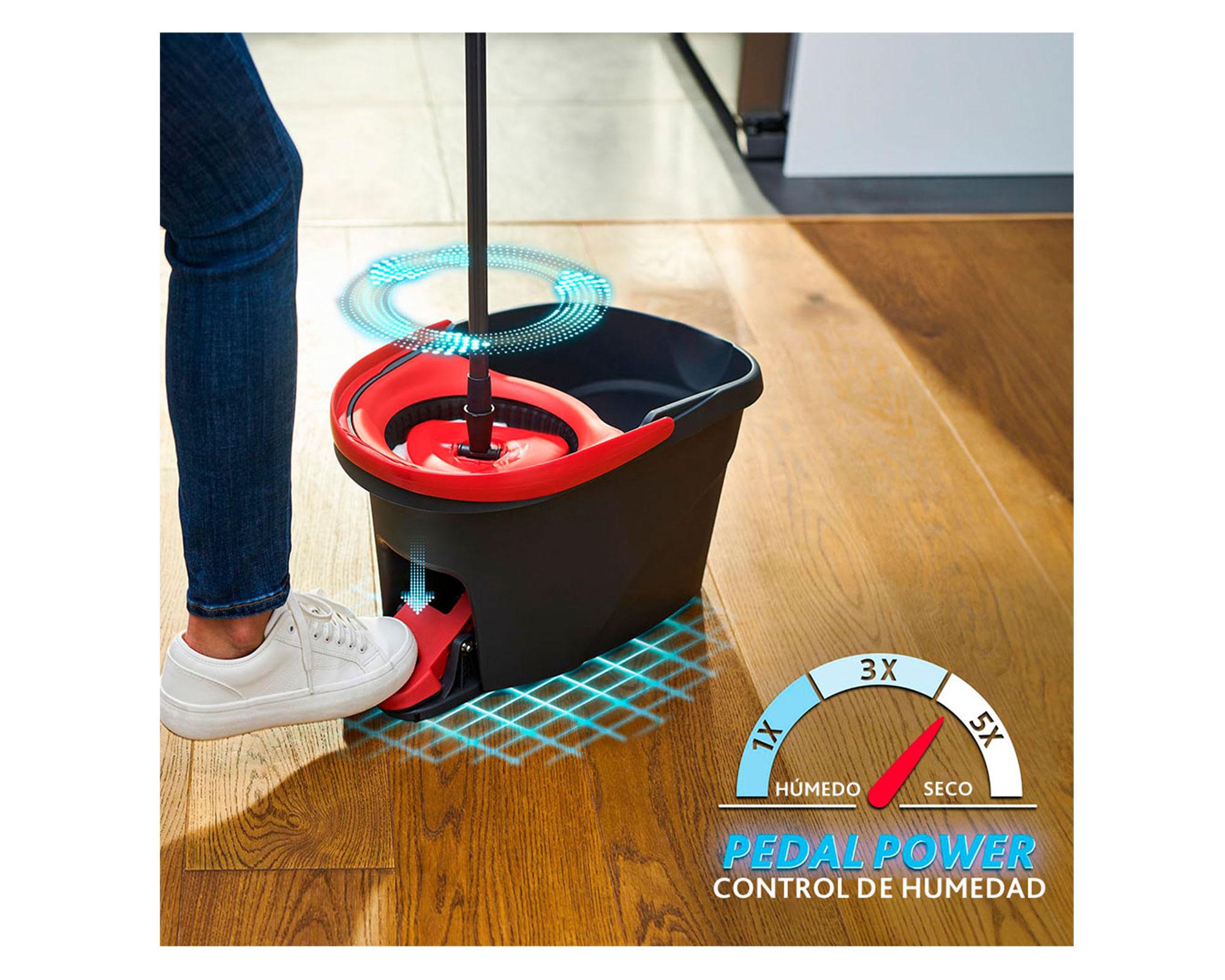 Mopa giratoria + balde con pedal 7 lt Easy Wring and Clean-1