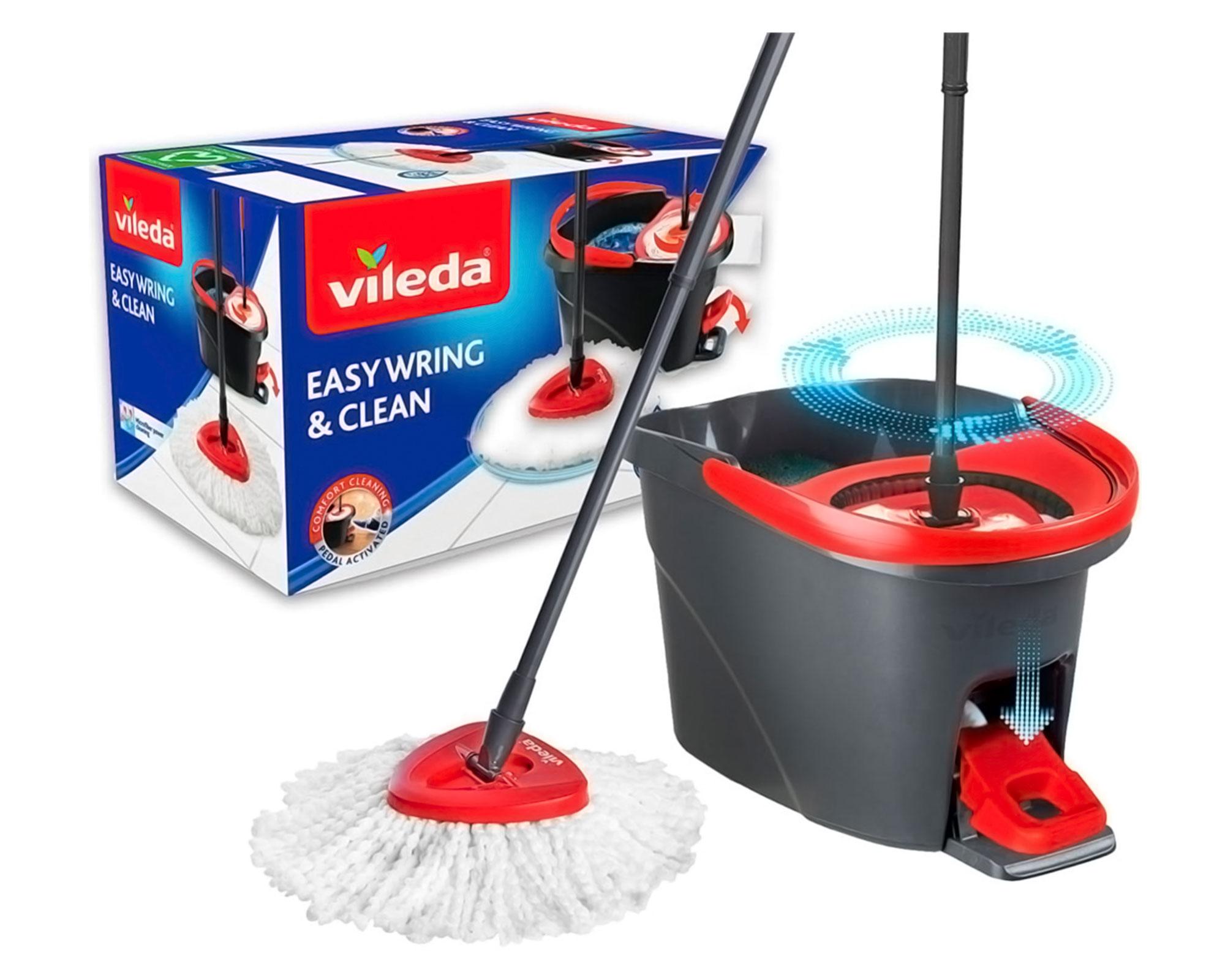 Mopa giratoria + balde con pedal 7 lt Easy Wring and Clean-0