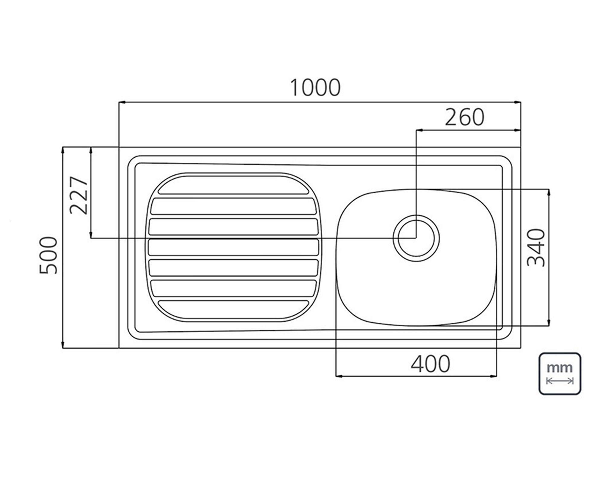 Lavaplatos sobreponer derecha Standard inox Tramontina-3