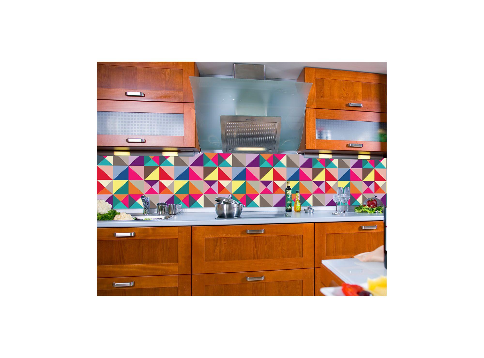Azulejos vinílicos 15 x 15 cm autoadhesivos geométrica x 12 unidades Decórame-2