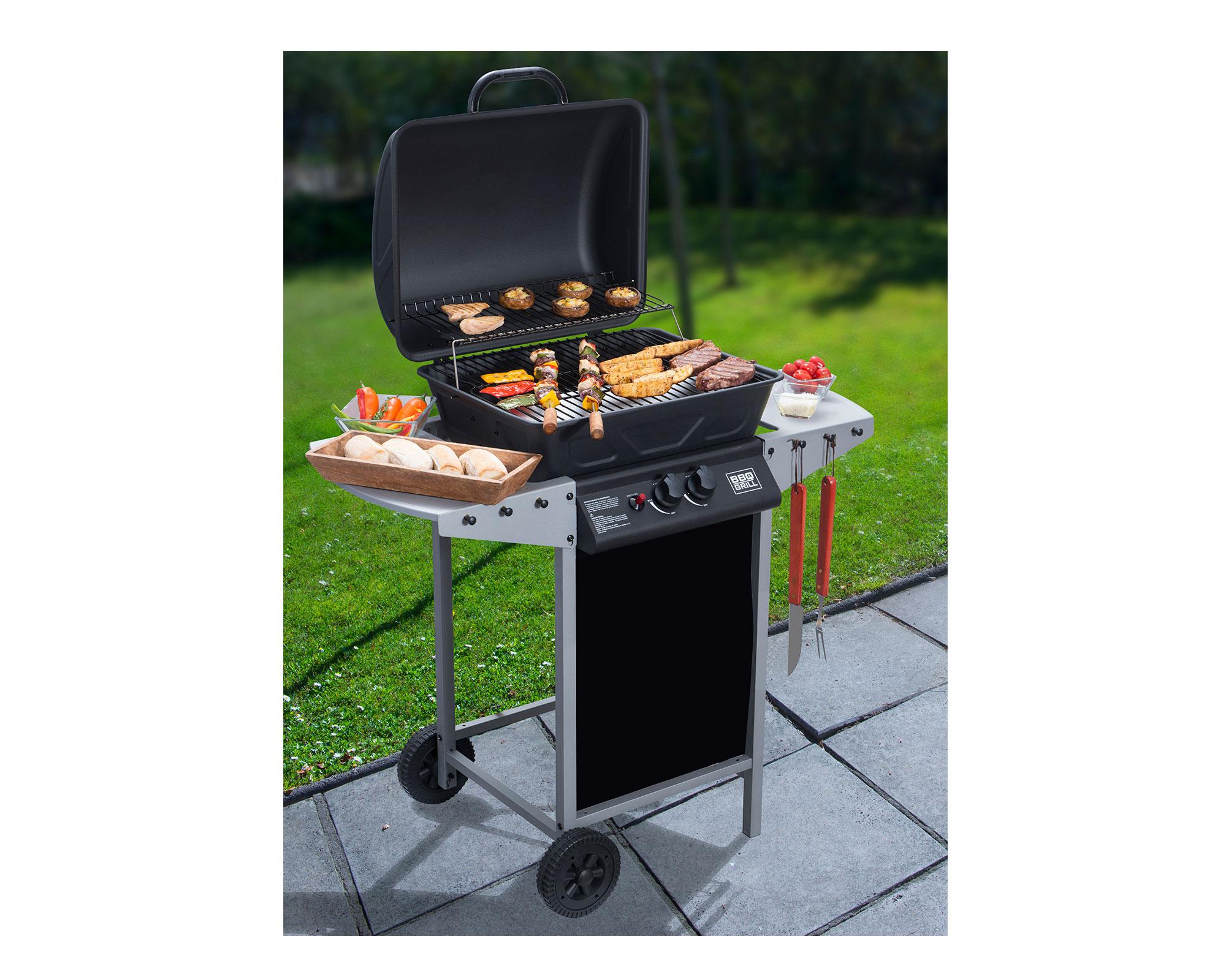 Parrilla a gas Denver 2 quemadores BBQ Grill-5