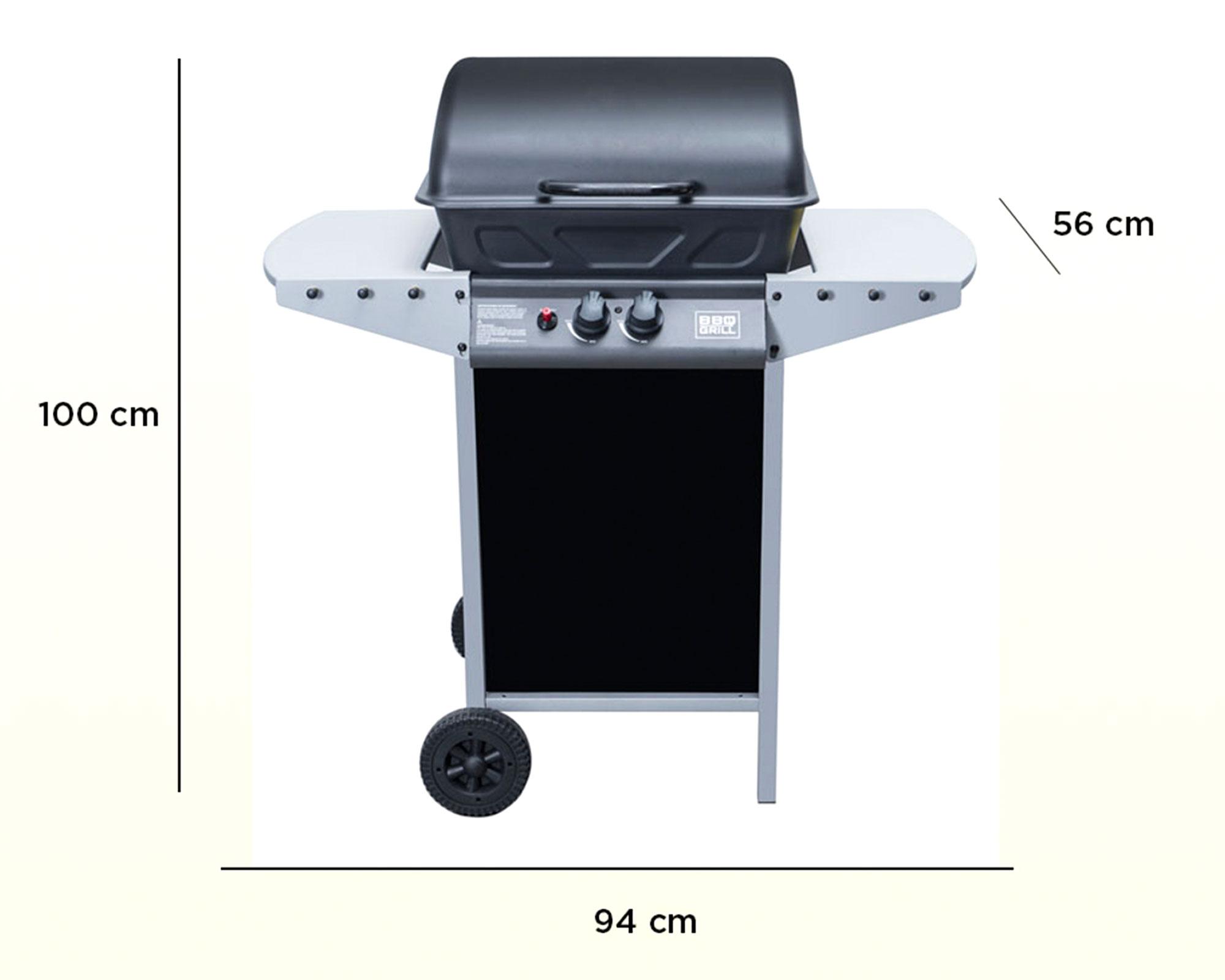 Parrilla a gas Denver 2 quemadores BBQ Grill-6