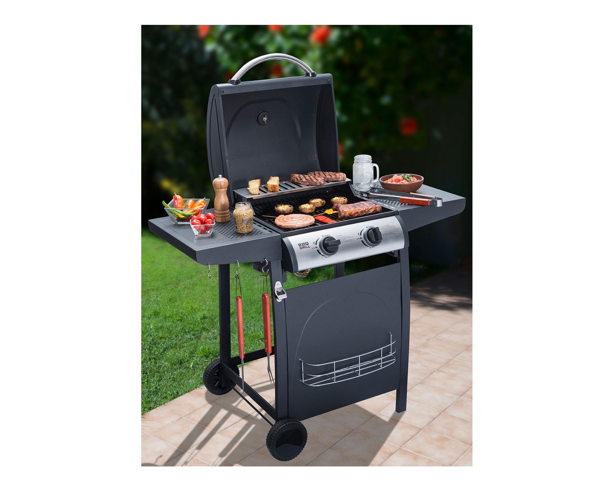 Parrilla a gas 2 quemadores Houston BBQ Grill-8