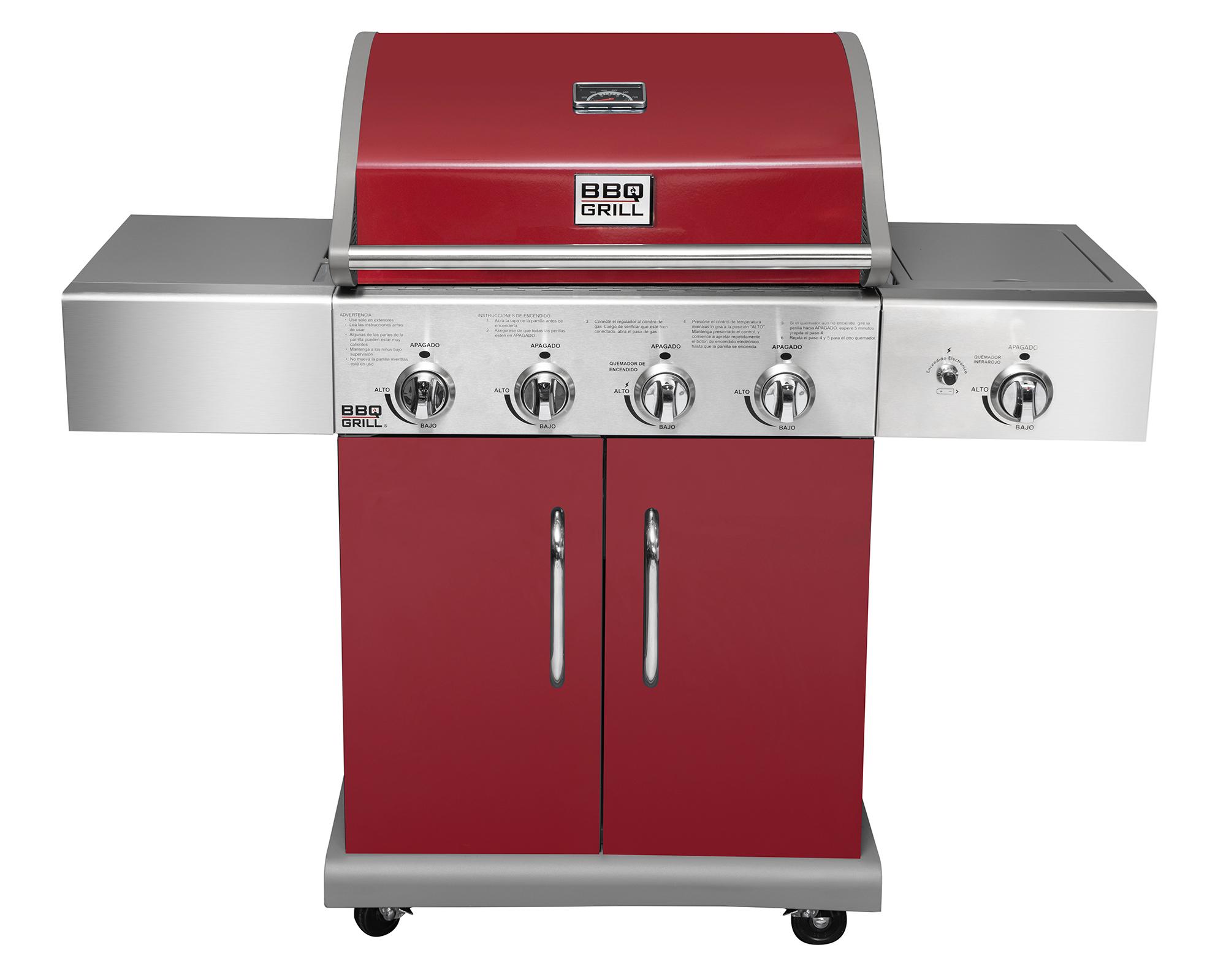 Parrilla a gas 4 quemadores + lateral infrarrojo Texas BBQ Grill-0