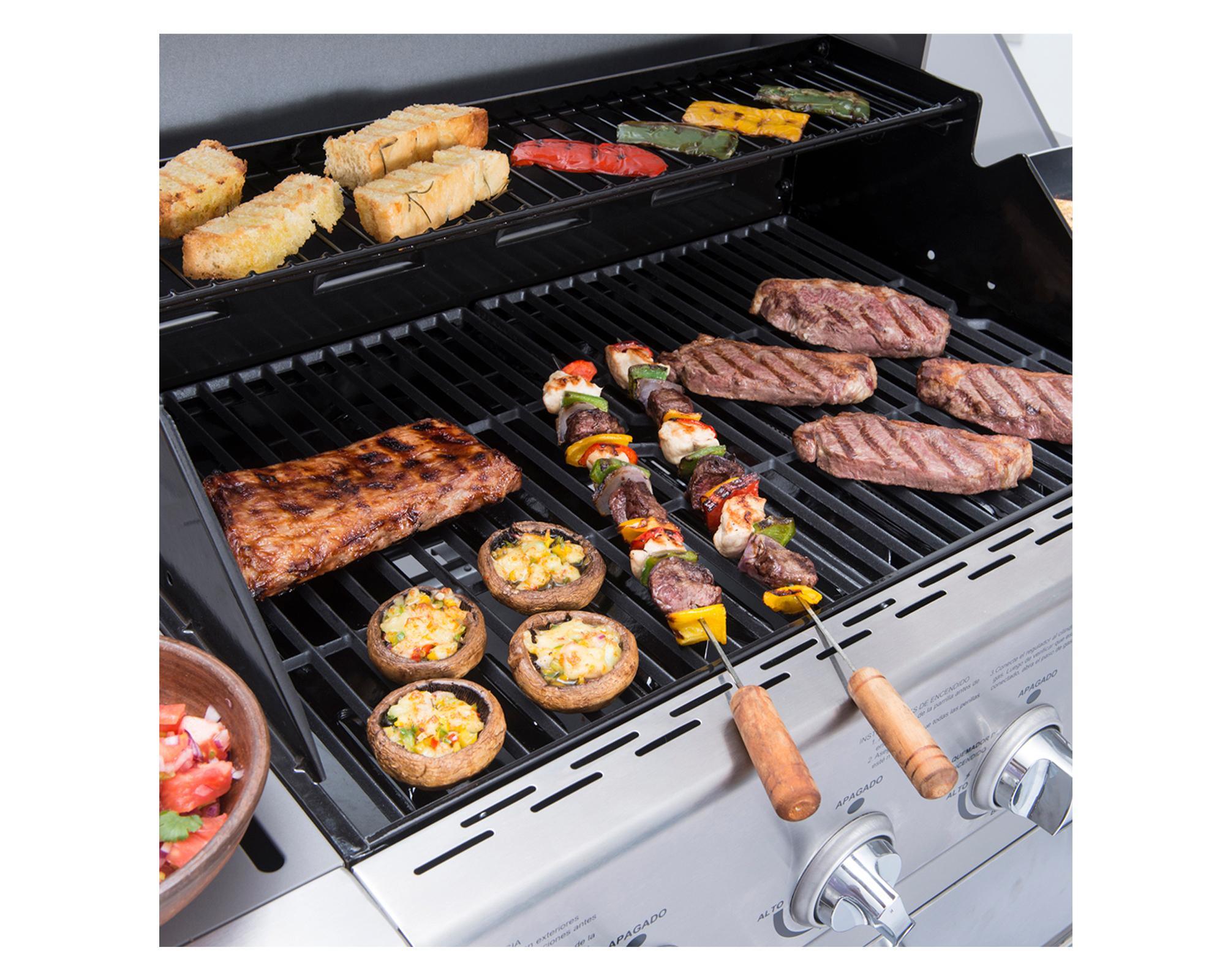 Parrilla a gas 4 quemadores + lateral Buffalo BBQ Grill-4
