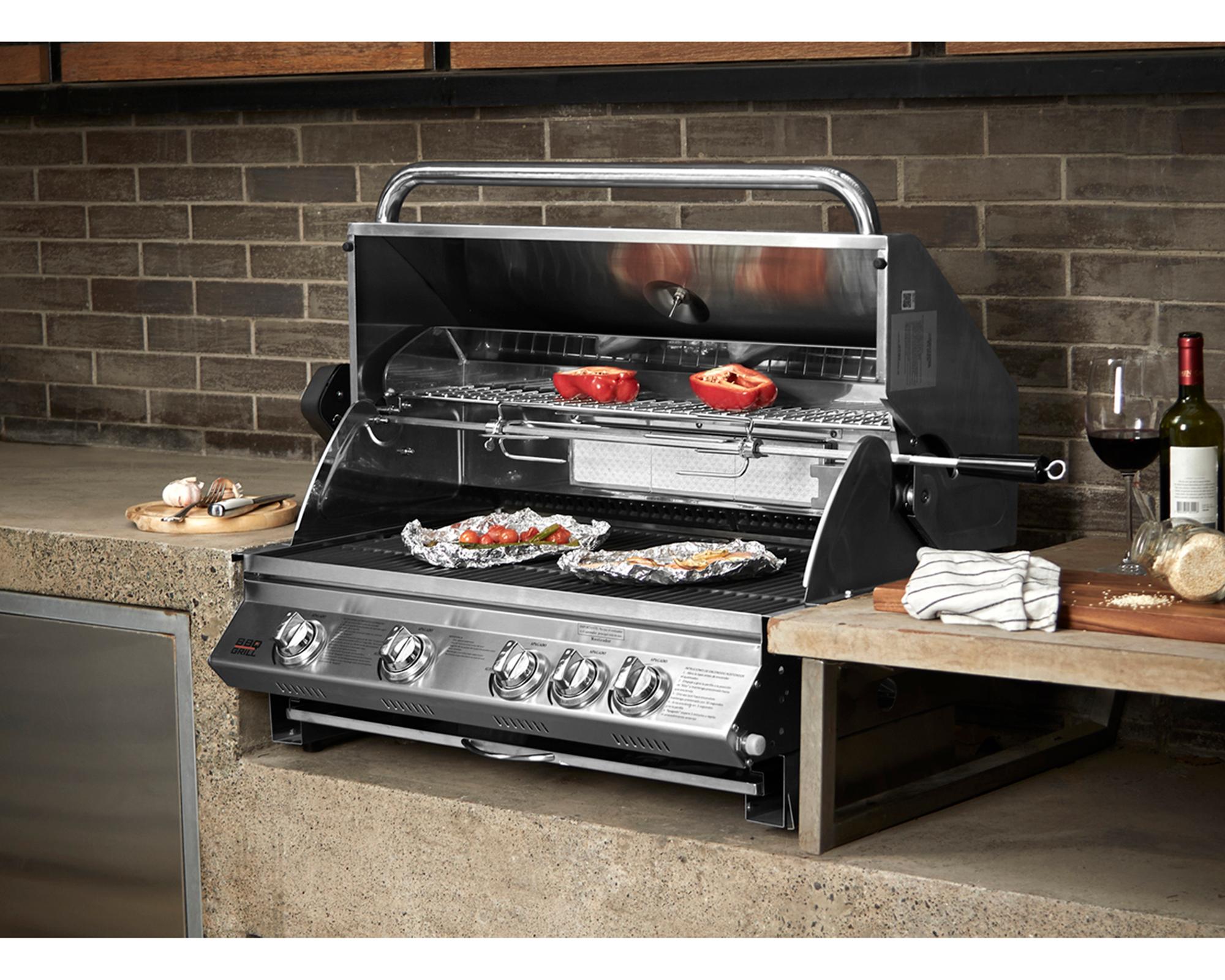 Parrilla a gas empotrada 4 quemadores Kansas BBQ Grill-14