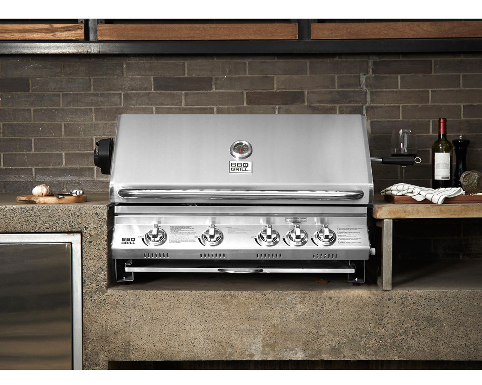 Parrilla a gas empotrada 4 quemadores Kansas BBQ Grill-13