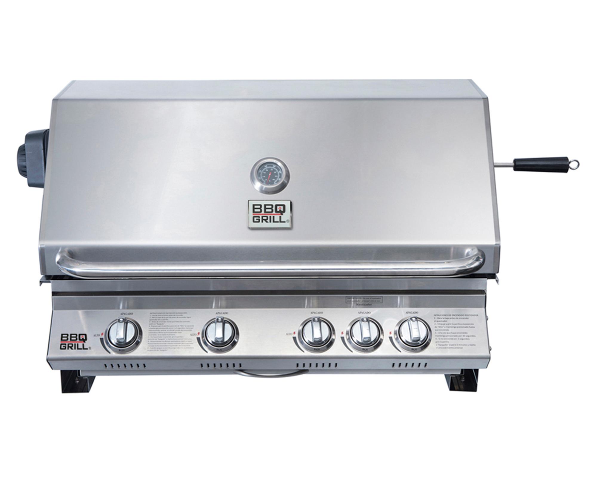 Parrilla a gas empotrada 4 quemadores Kansas BBQ Grill-0