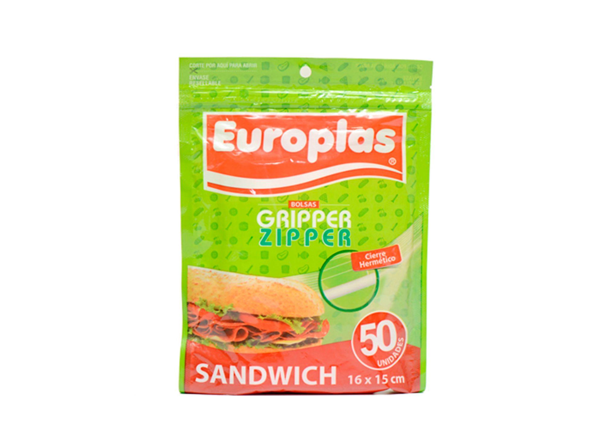 Bolsas sandwich Zipper 50 unidades Europlas-2