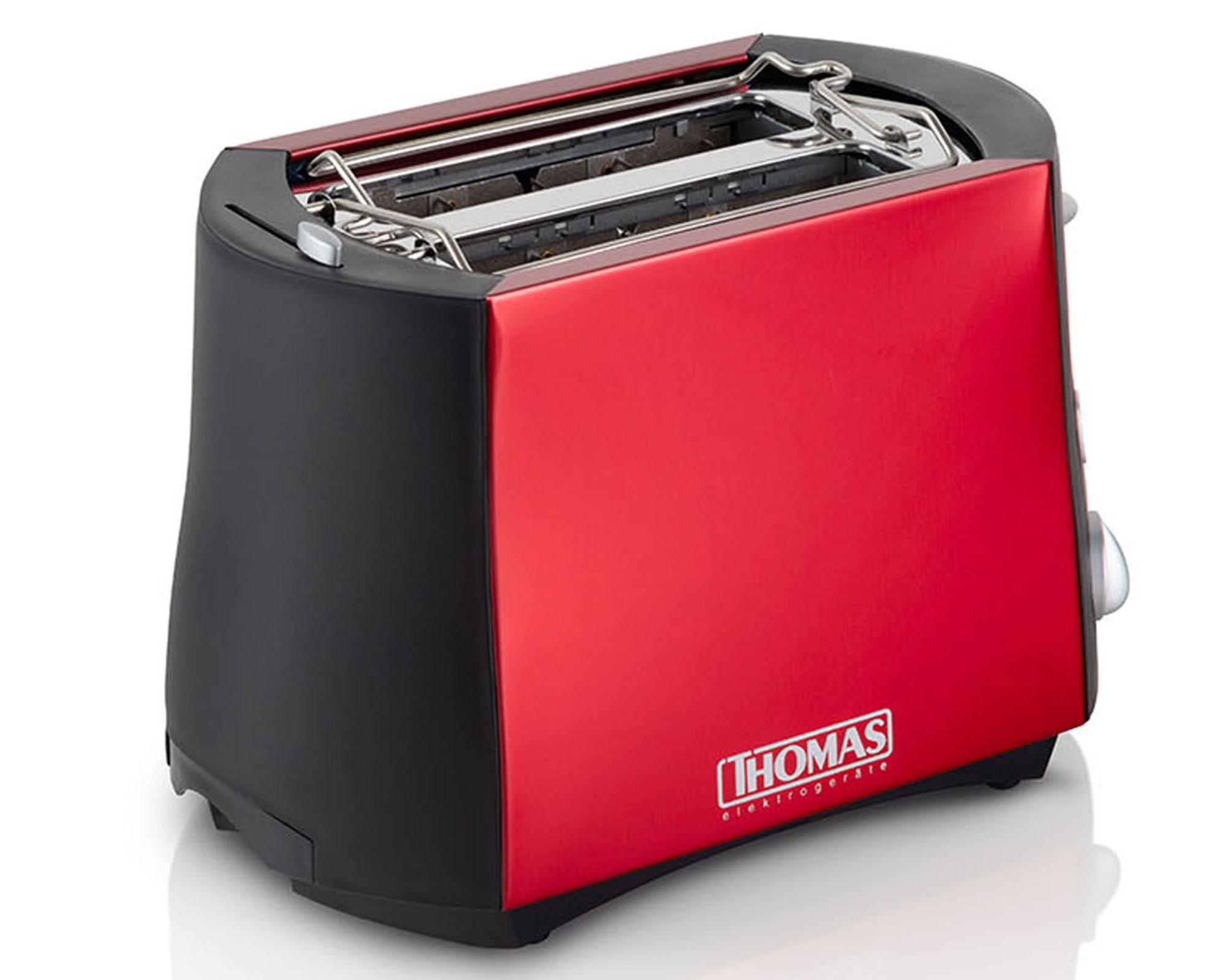 Tostador 2 rebanadas 800W TH-120R rojo Thomas-3
